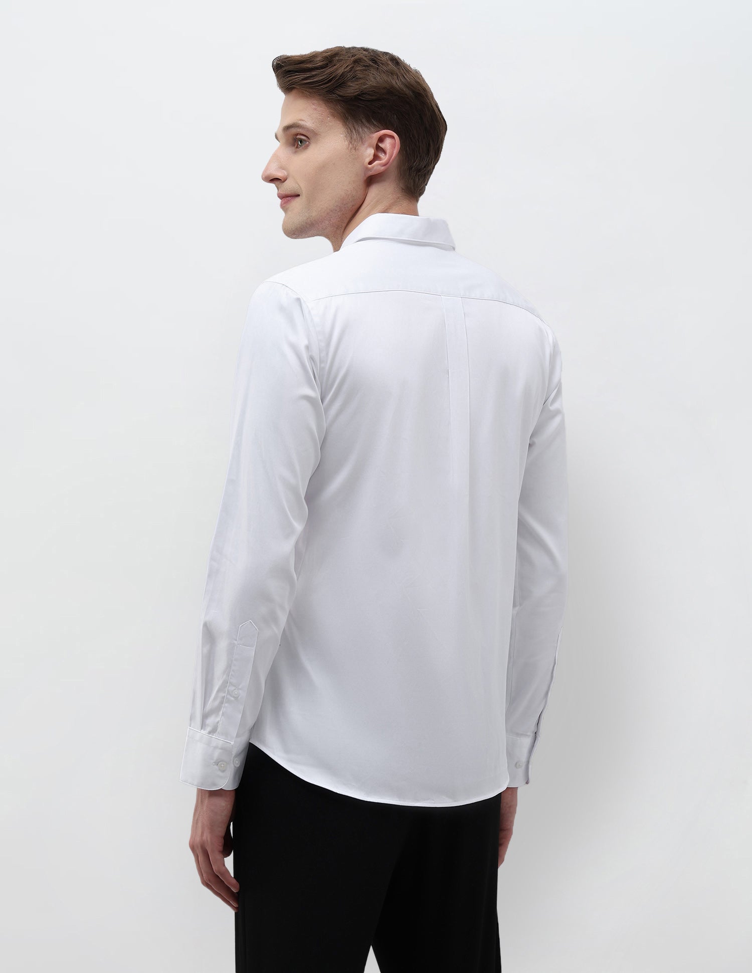 Tailored Fit Solid Shirt White - U.S. Polo Assn. India | Large