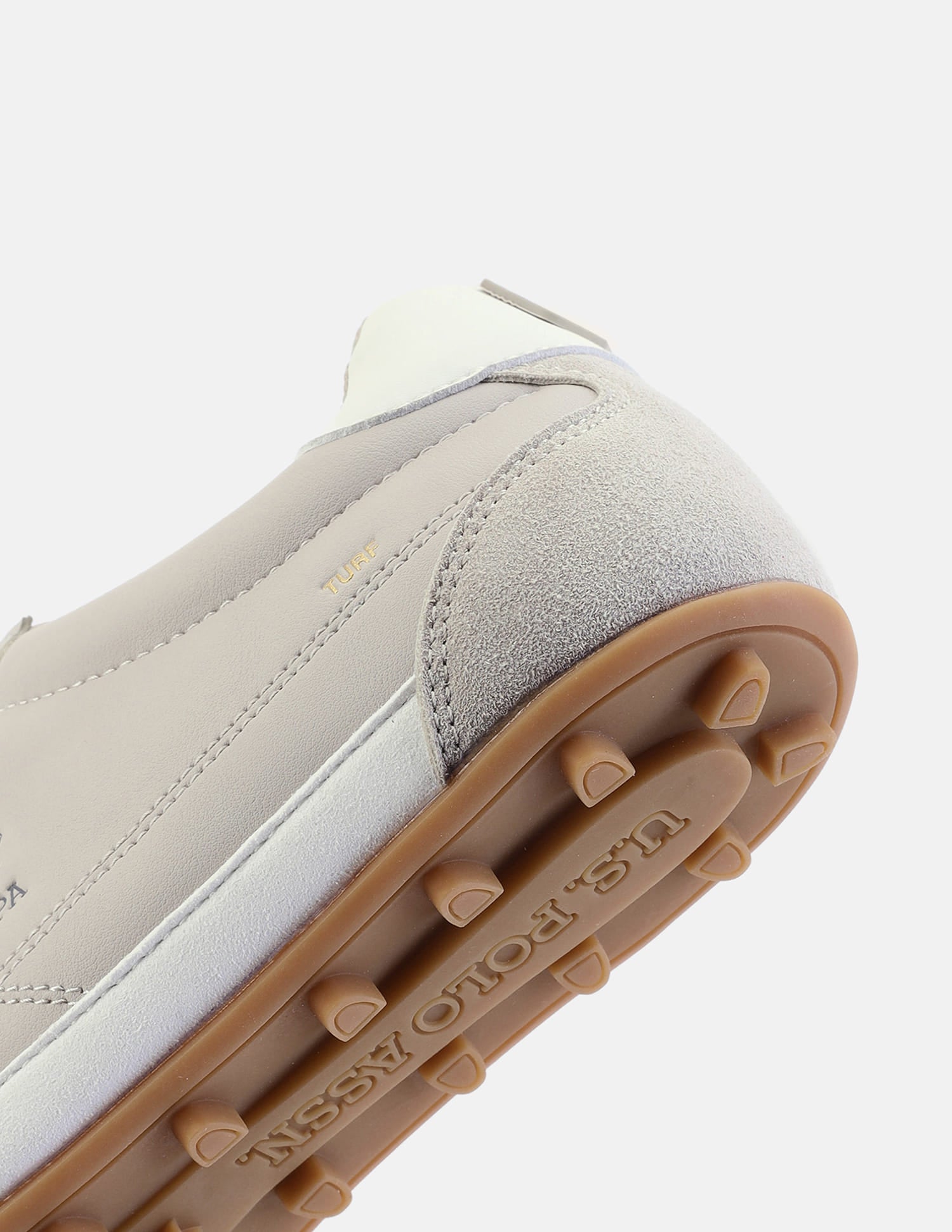 Round Toe Suede Turf Sneakers Light Beige - U.S. Polo Assn. India | Large