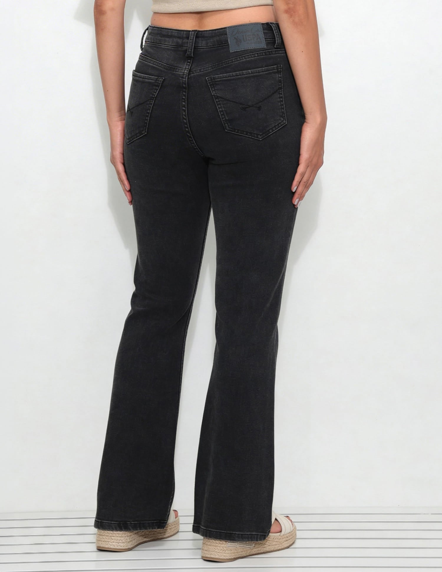 High Rise Bootcut Jeans Grey - U.S. Polo Assn. India | Large
