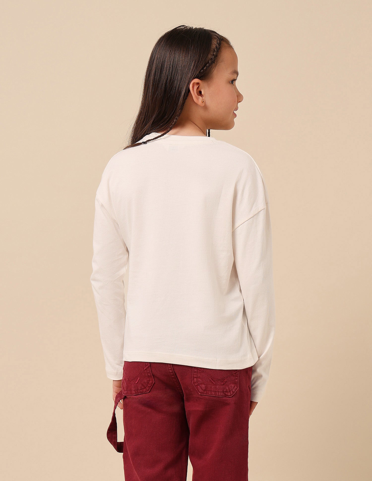 Girls Brand Printed Top Off White - U.S. POLO ASSN. | Large