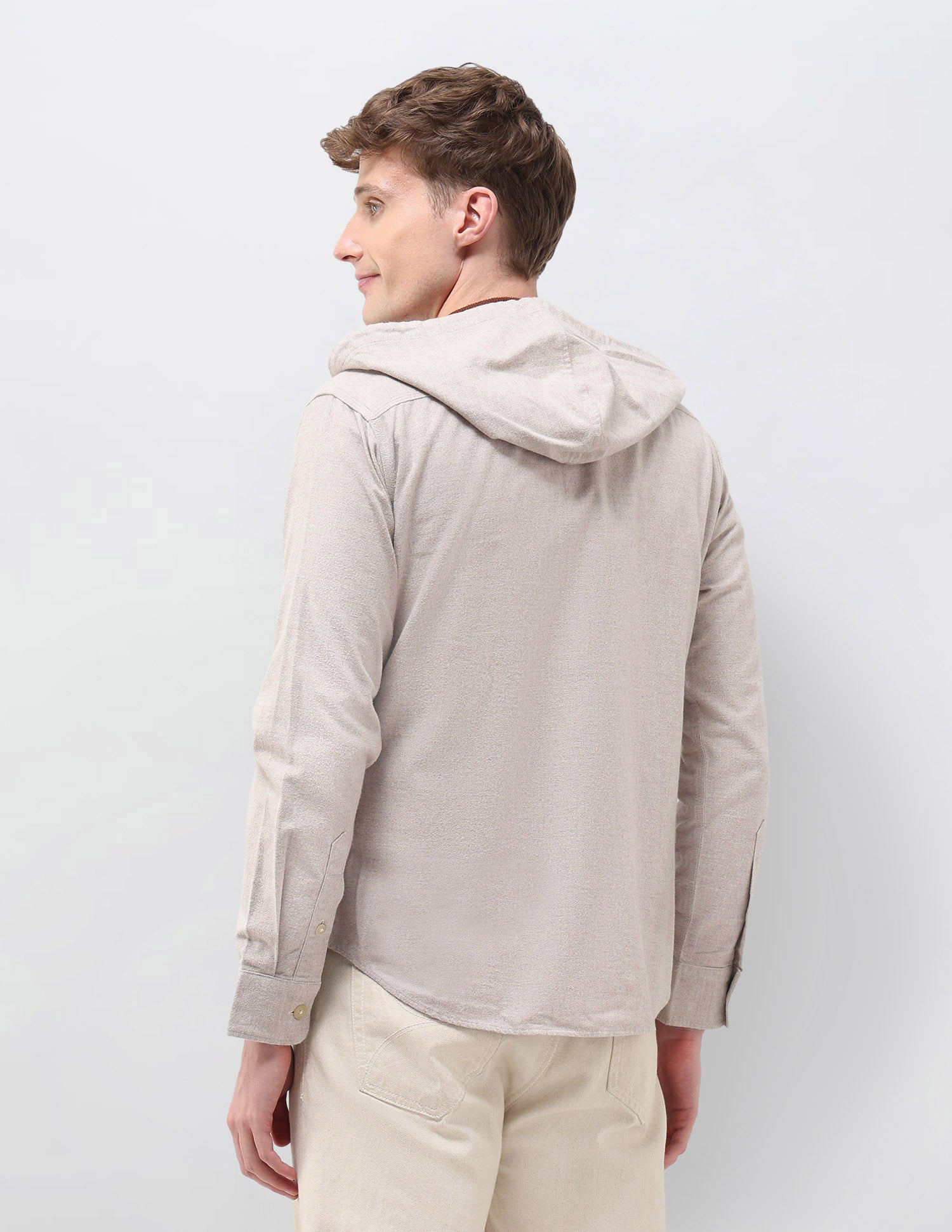 Heathered Loose Fit Shirt Beige - U.S. POLO ASSN. | Large