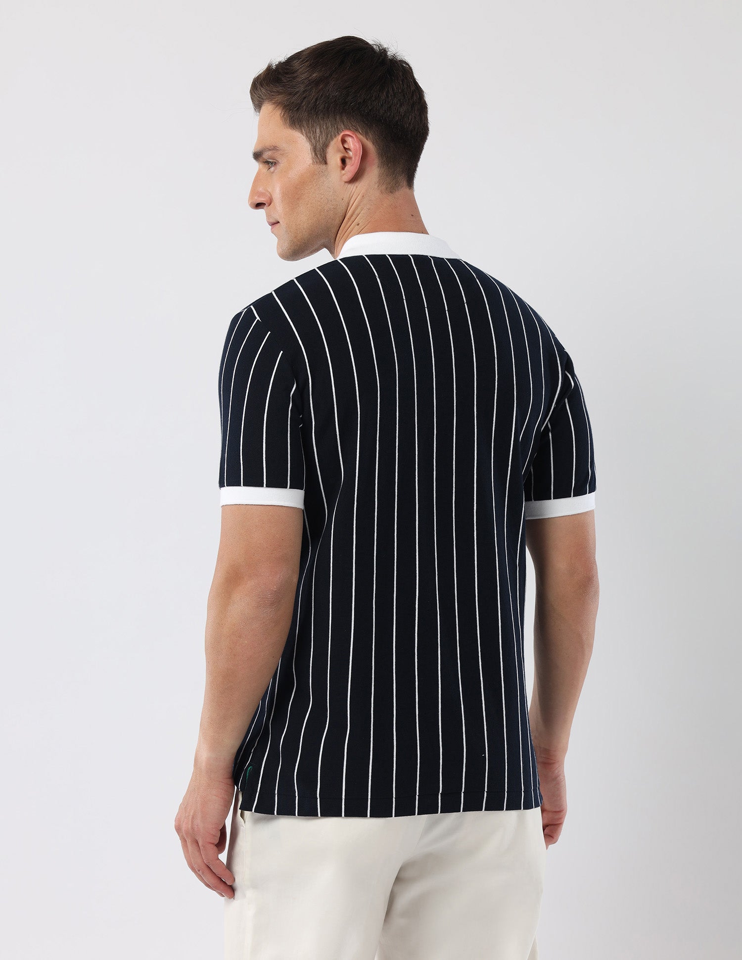 Vertical Striped 135 Anniversary Polo Shirt Navy - U.S. Polo Assn. India | Large