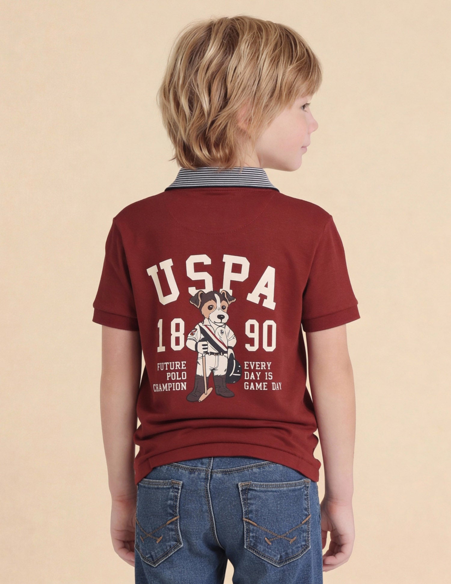 Graphic Printed Regular Fit Polo Shirt Red - U.S. Polo Assn. India | Large