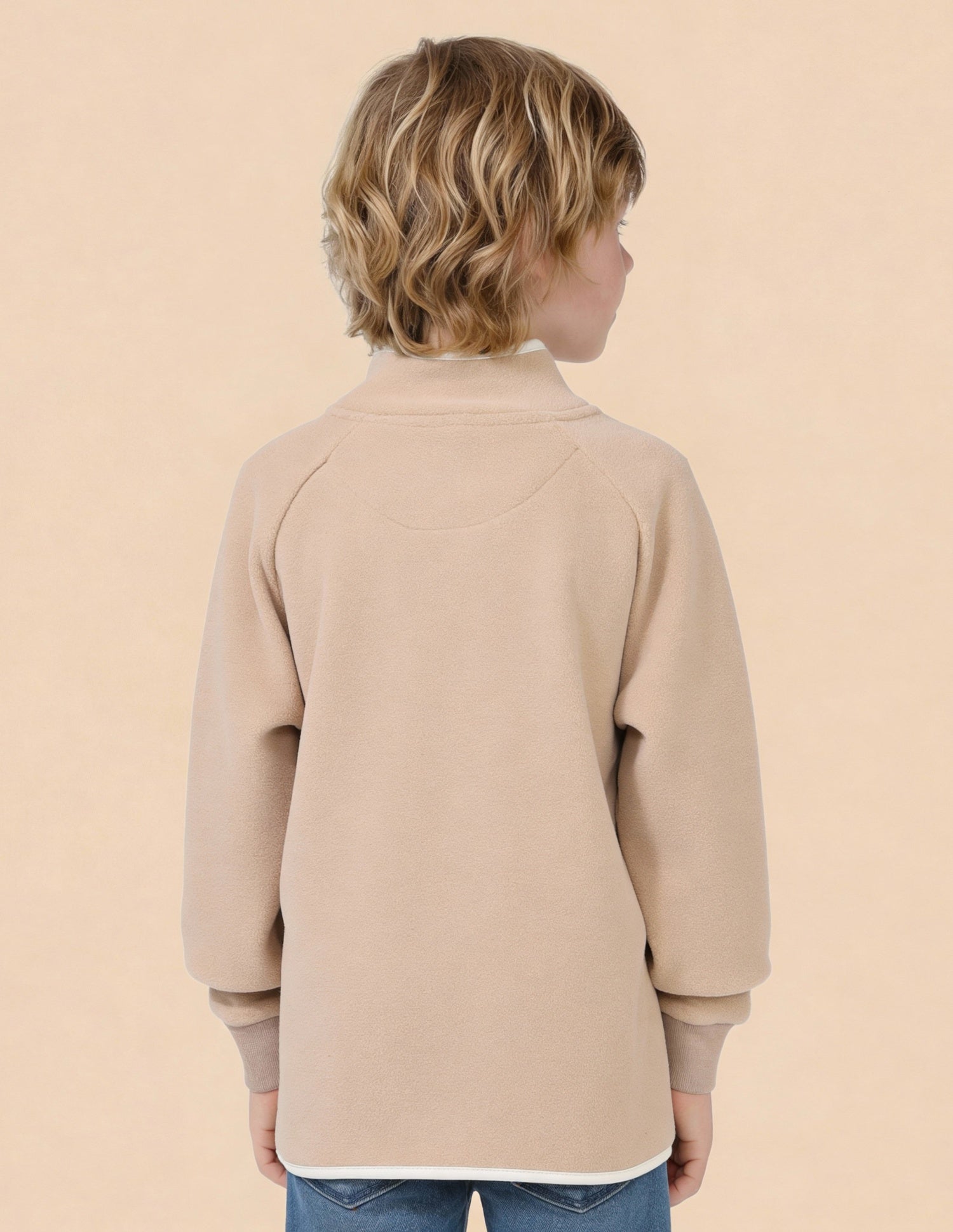 Boys Solid Regular Fit Jacket Camel - U.S. Polo Assn. India | Large