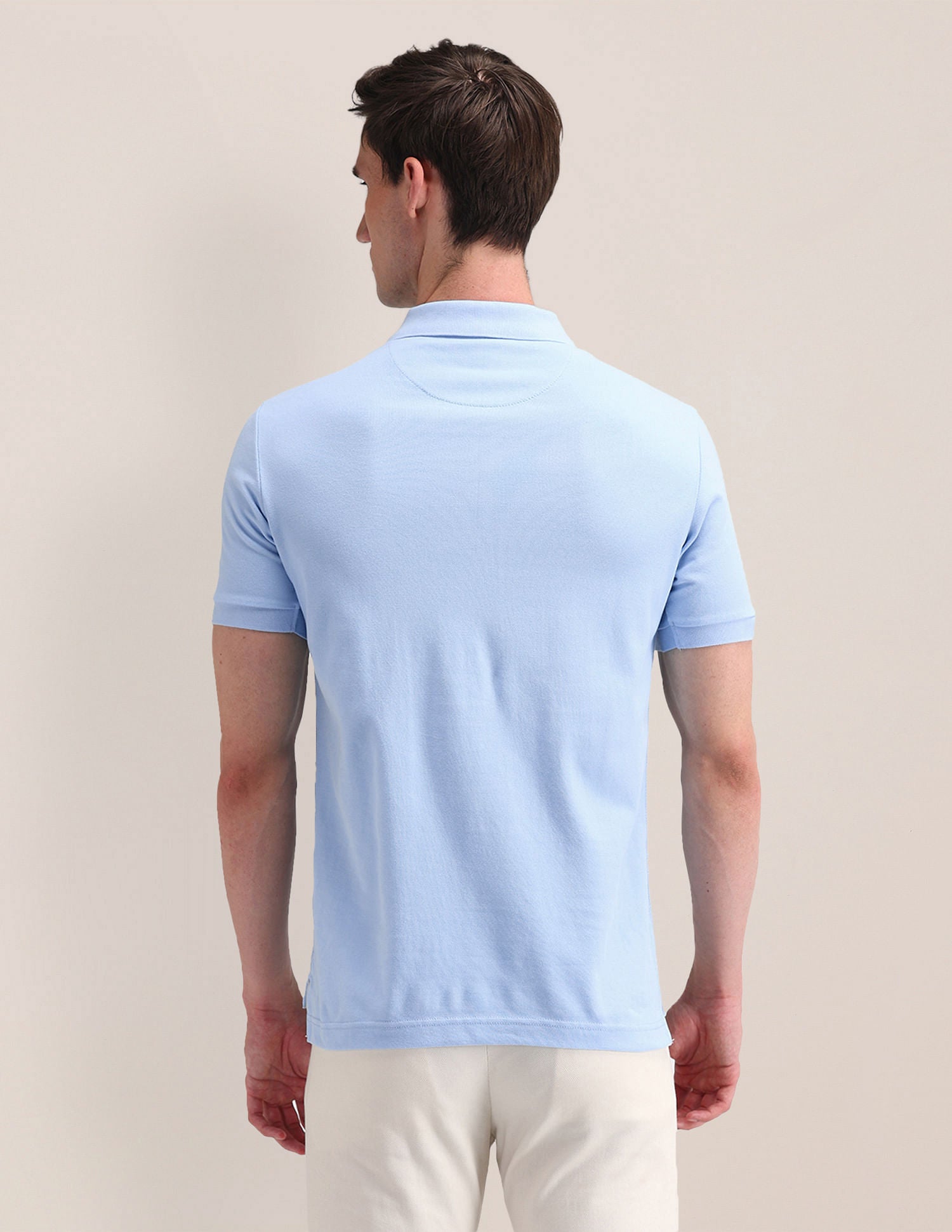 Solid Slim Fit Polo Shirt Light Blue - U.S. POLO ASSN. | Large