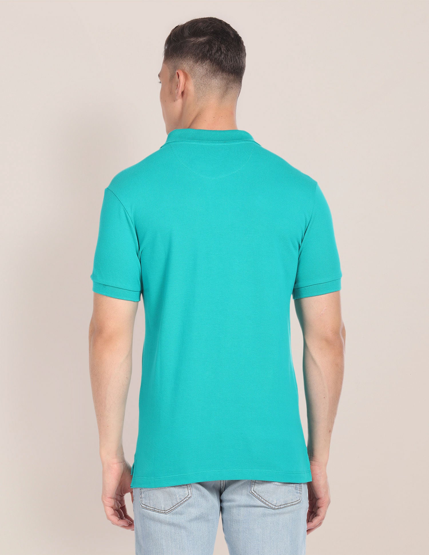 Slim Fit Cotton Polo Shirt Teal - U.S. POLO ASSN. | Large