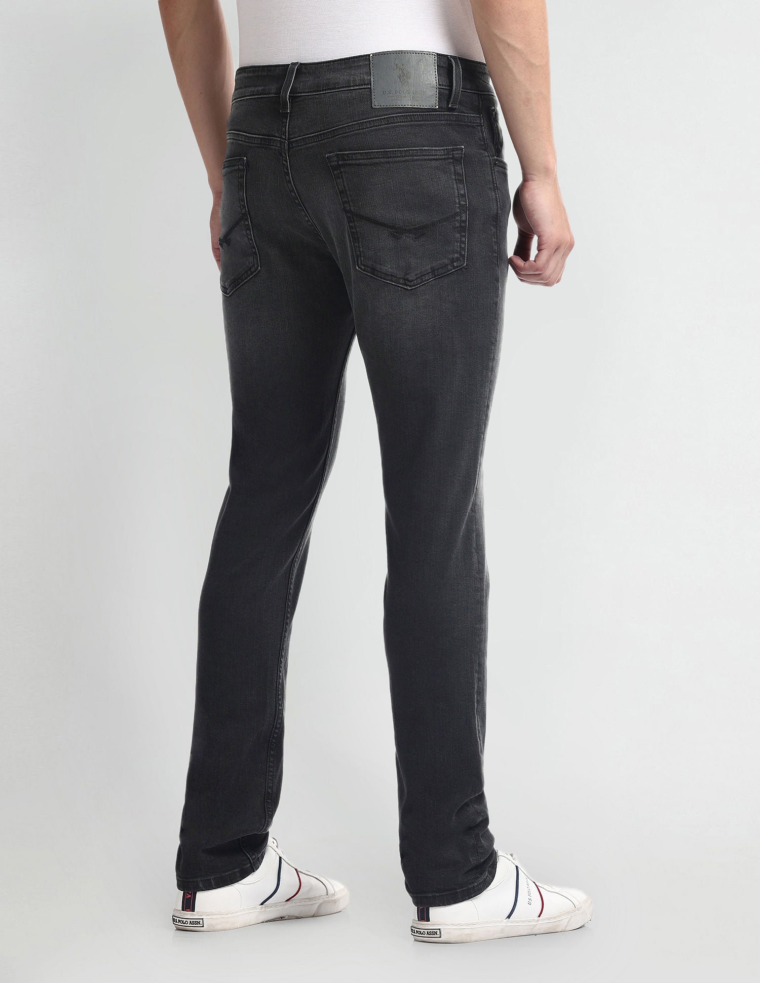 Regallo Skinny Fit Black Jeans Black - U.S. Polo Assn. India | Large