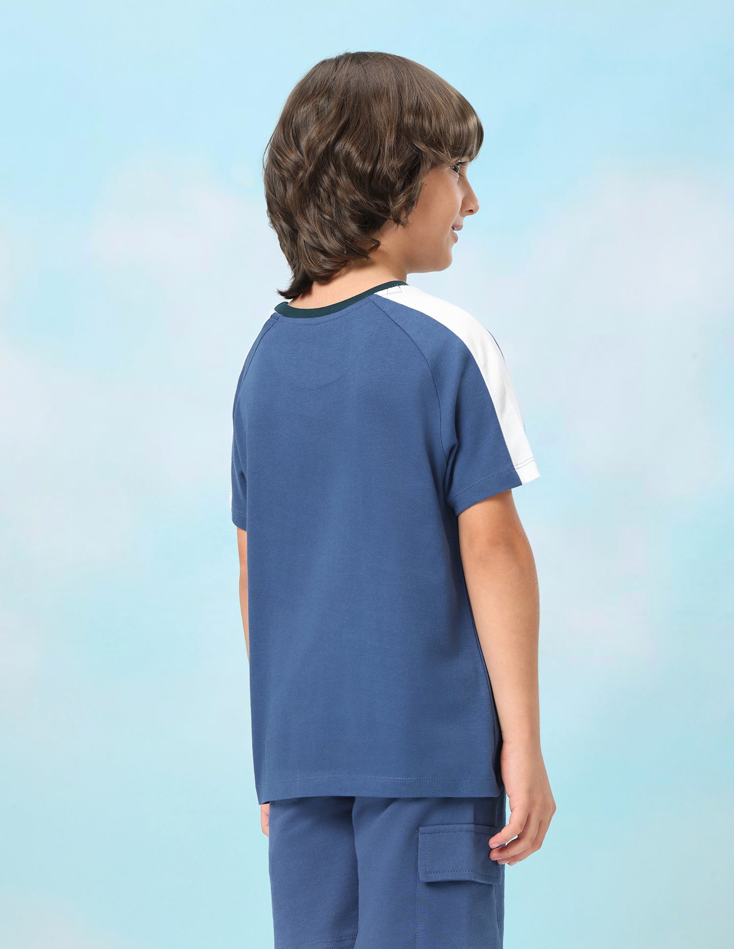 Solid Regular Fit T-Shirt Blue - U.S. Polo Assn. India | Large