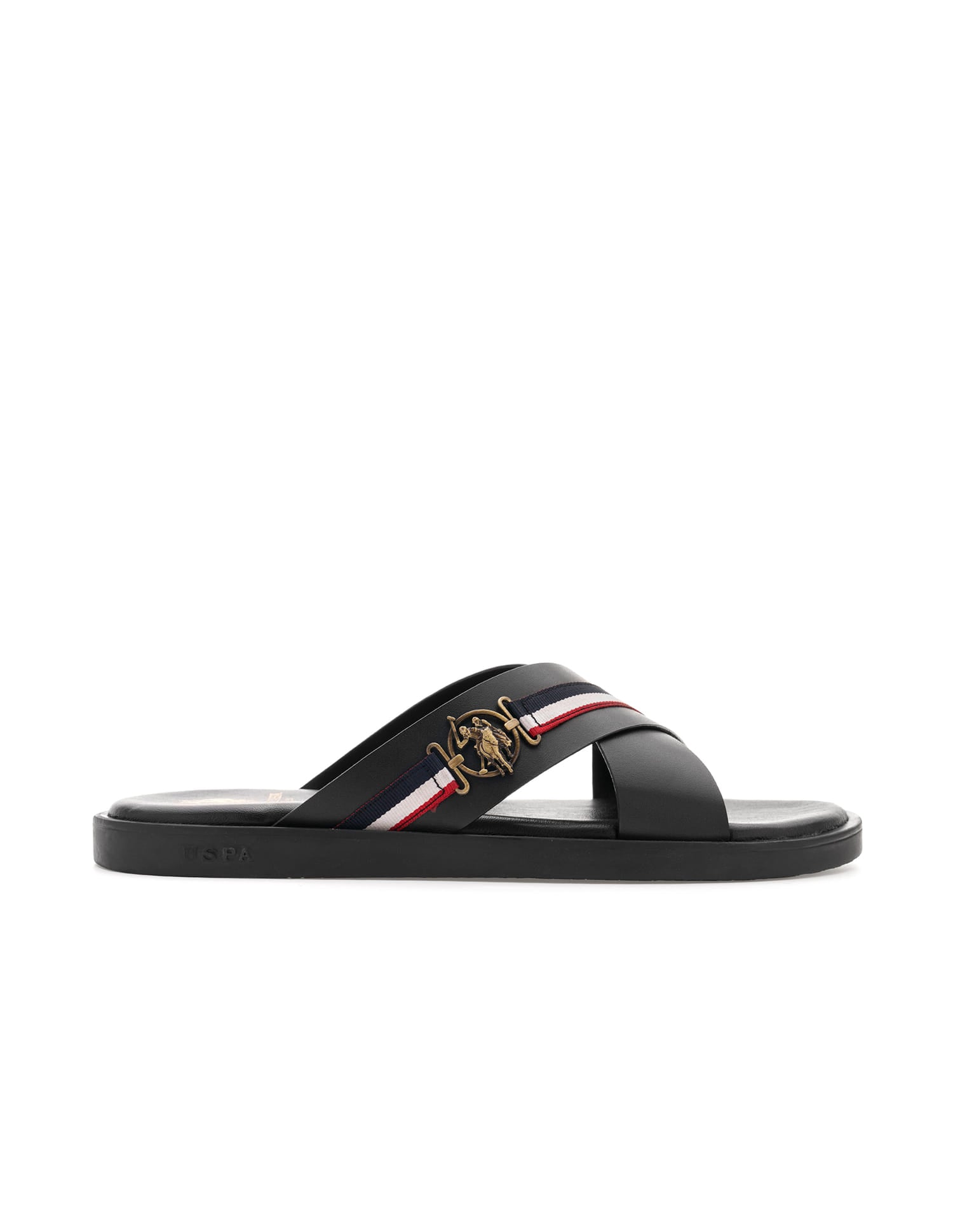 Men Strap Fran Sandals Black - U.S. Polo Assn. India | Large