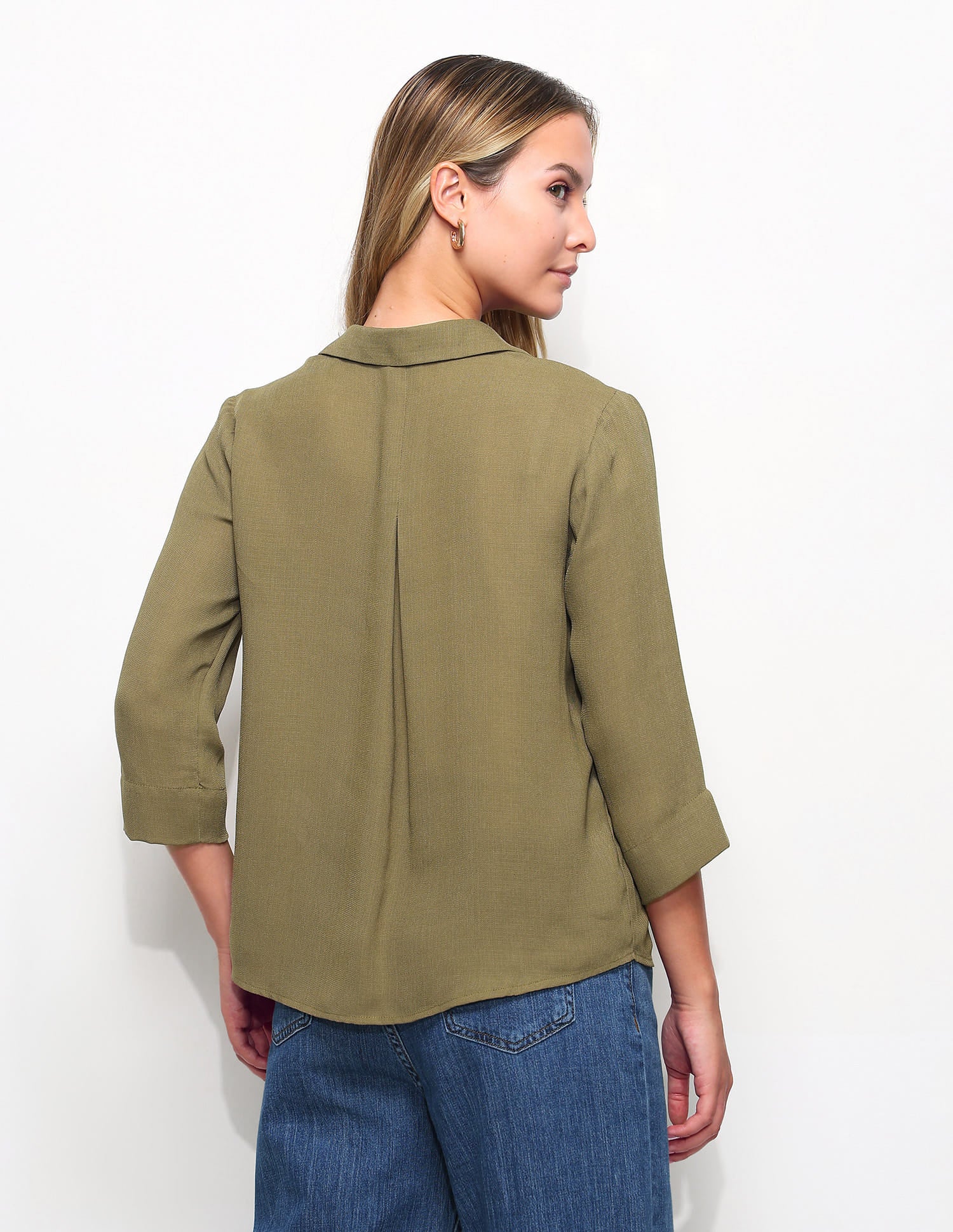Textured Knotch Collar Top Green - U.S. Polo Assn. India | Large