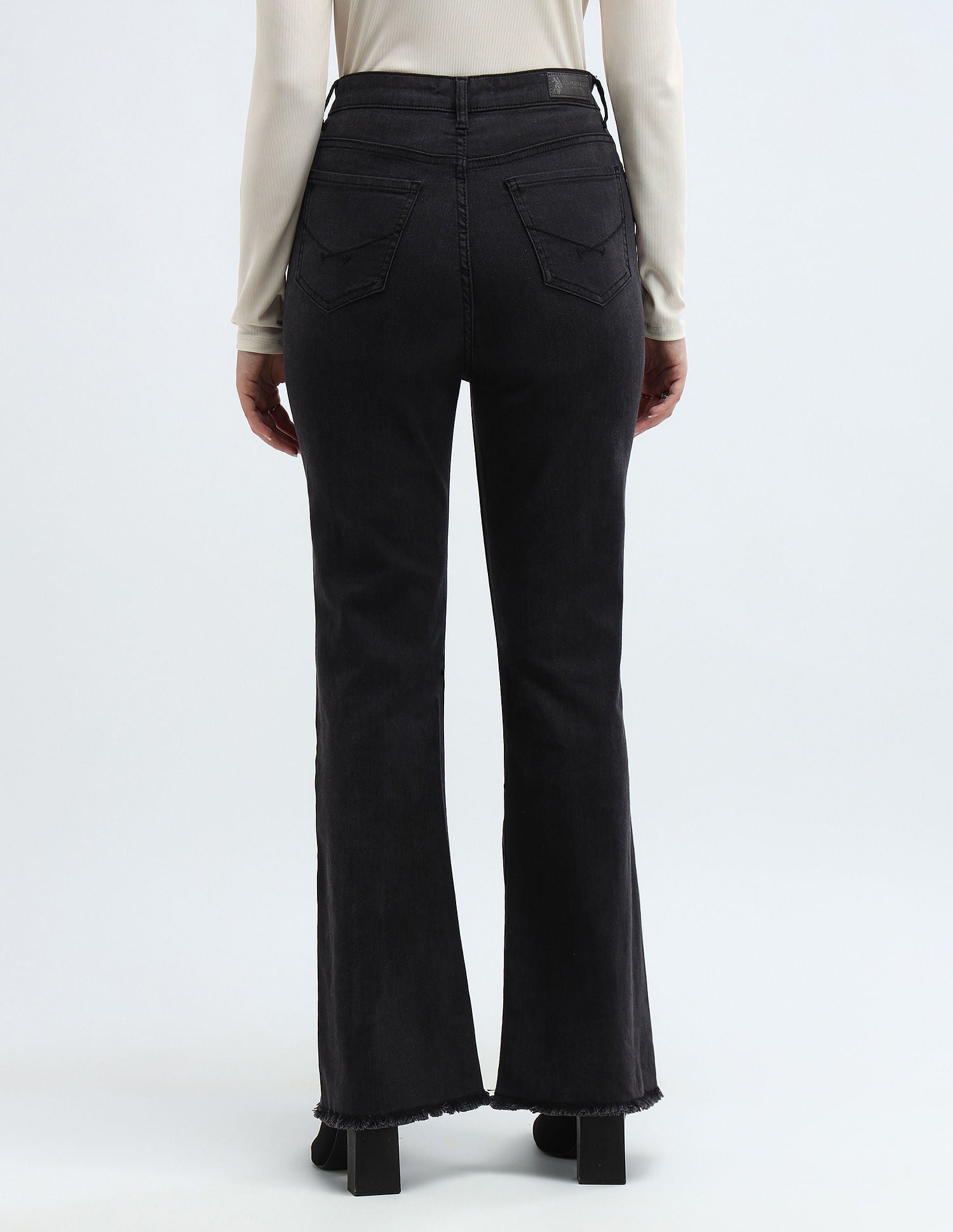 Ultra High Rise Bootcut Jeans Dark Grey - U.S. POLO ASSN. | Large