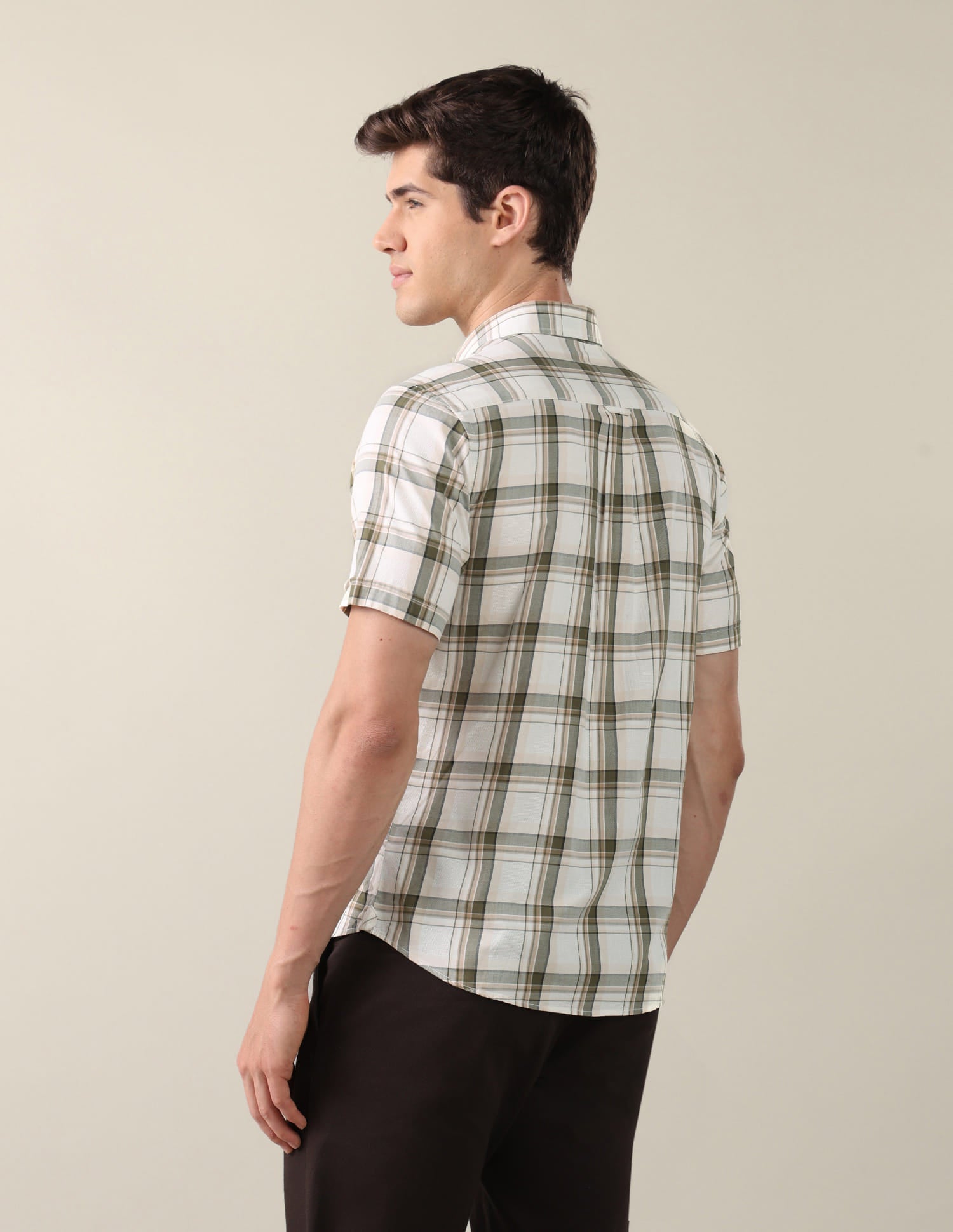 Twill Grid Tattersall Checked Shirt Green - U.S. Polo Assn. India | Large