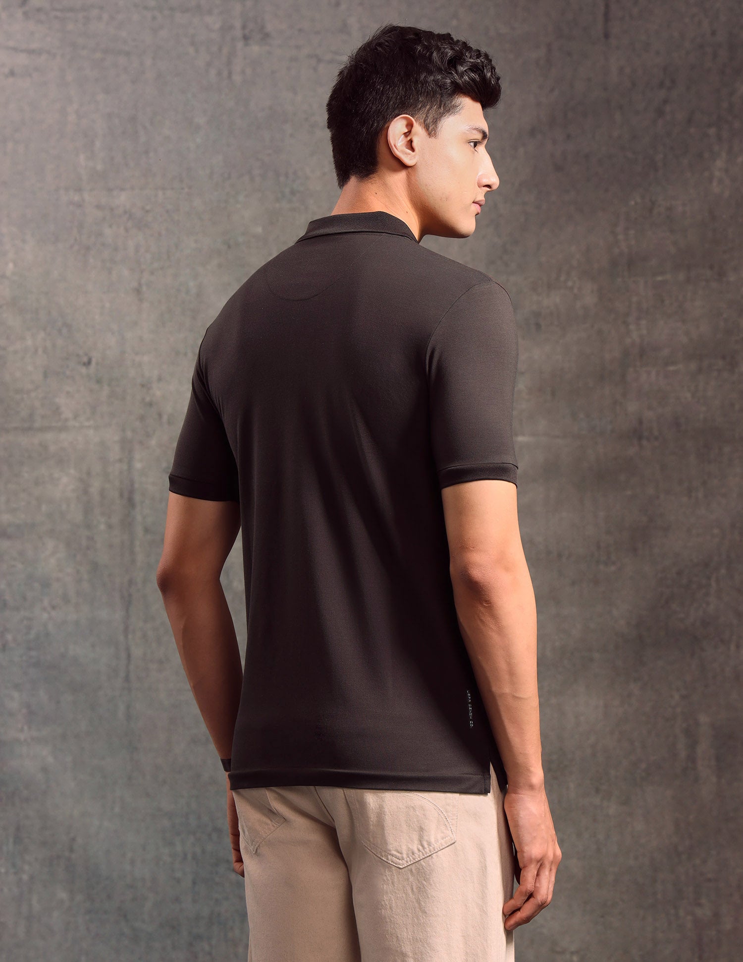 Solid Regular Fit Polo Shirt Dark Brown - U.S. POLO ASSN. | Large