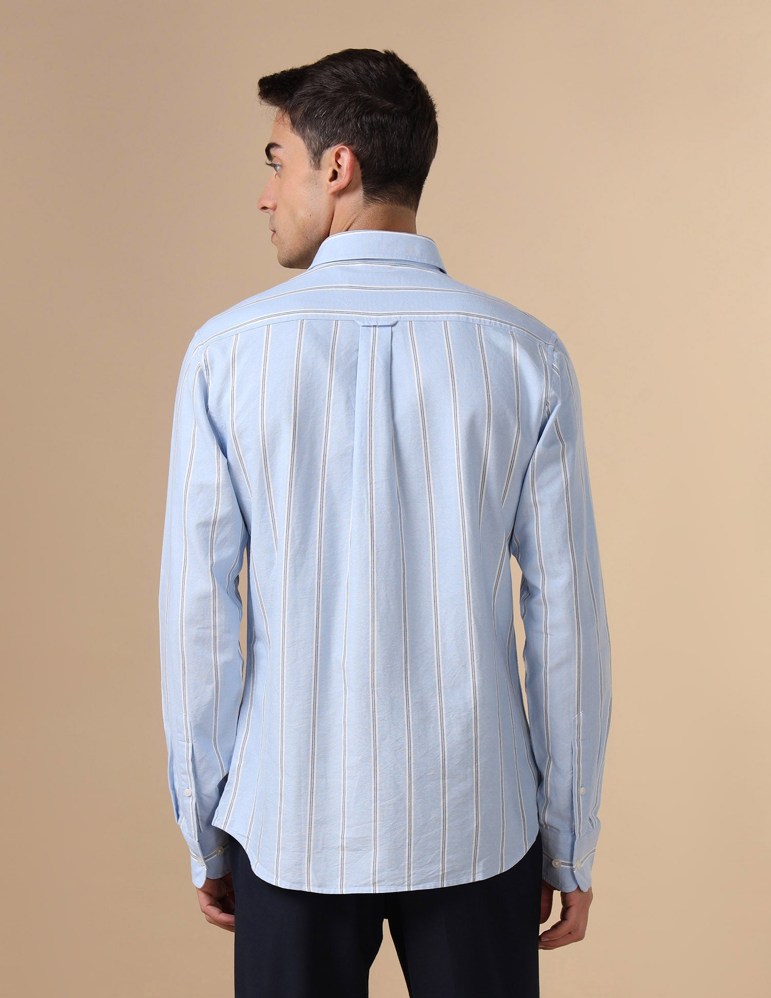 Pure Cotton Tailored Fit Shirt Light Blue - U.S. Polo Assn. India | Large