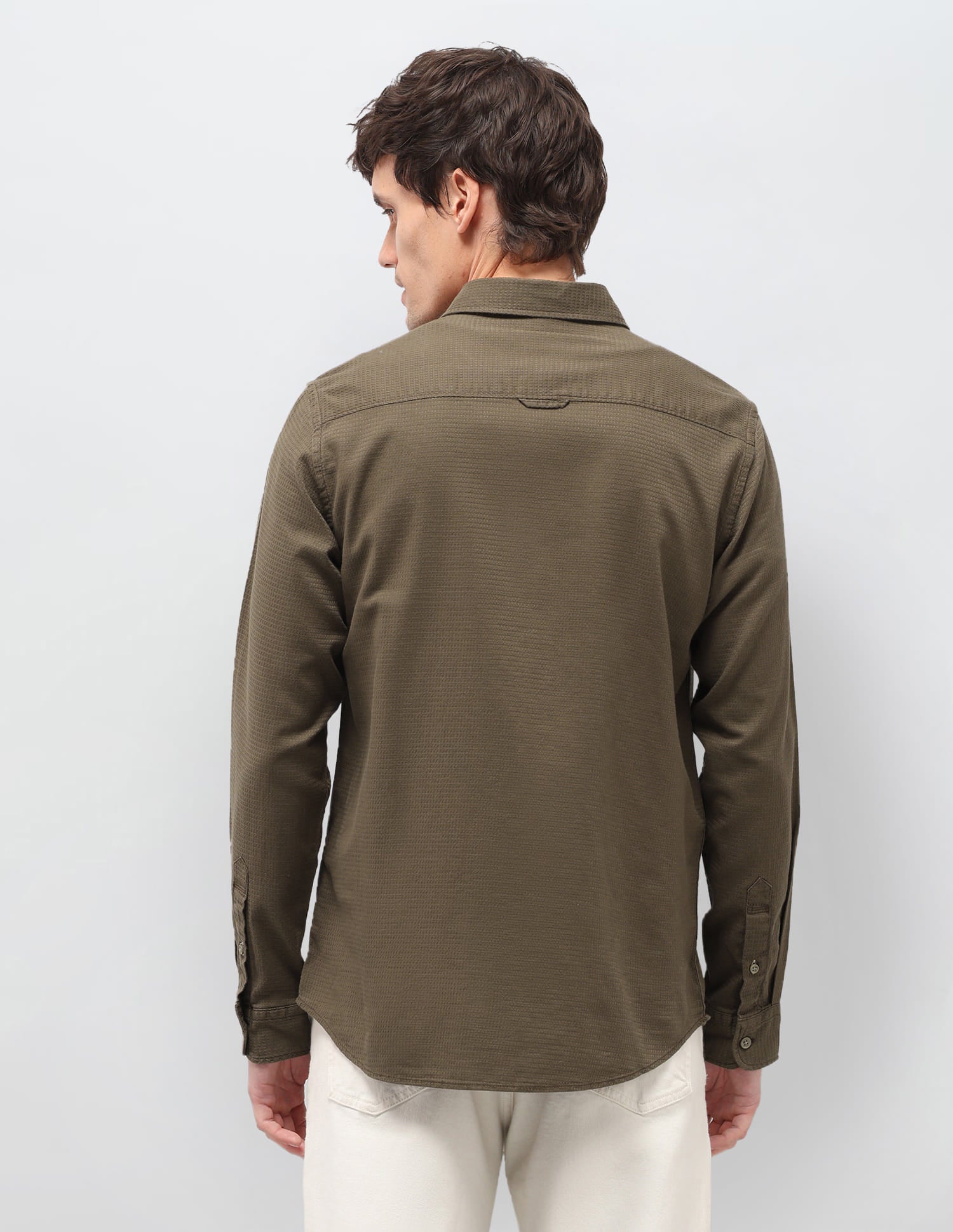 Solid Regular Fit Shirt Brown - U.S. Polo Assn. India | Large