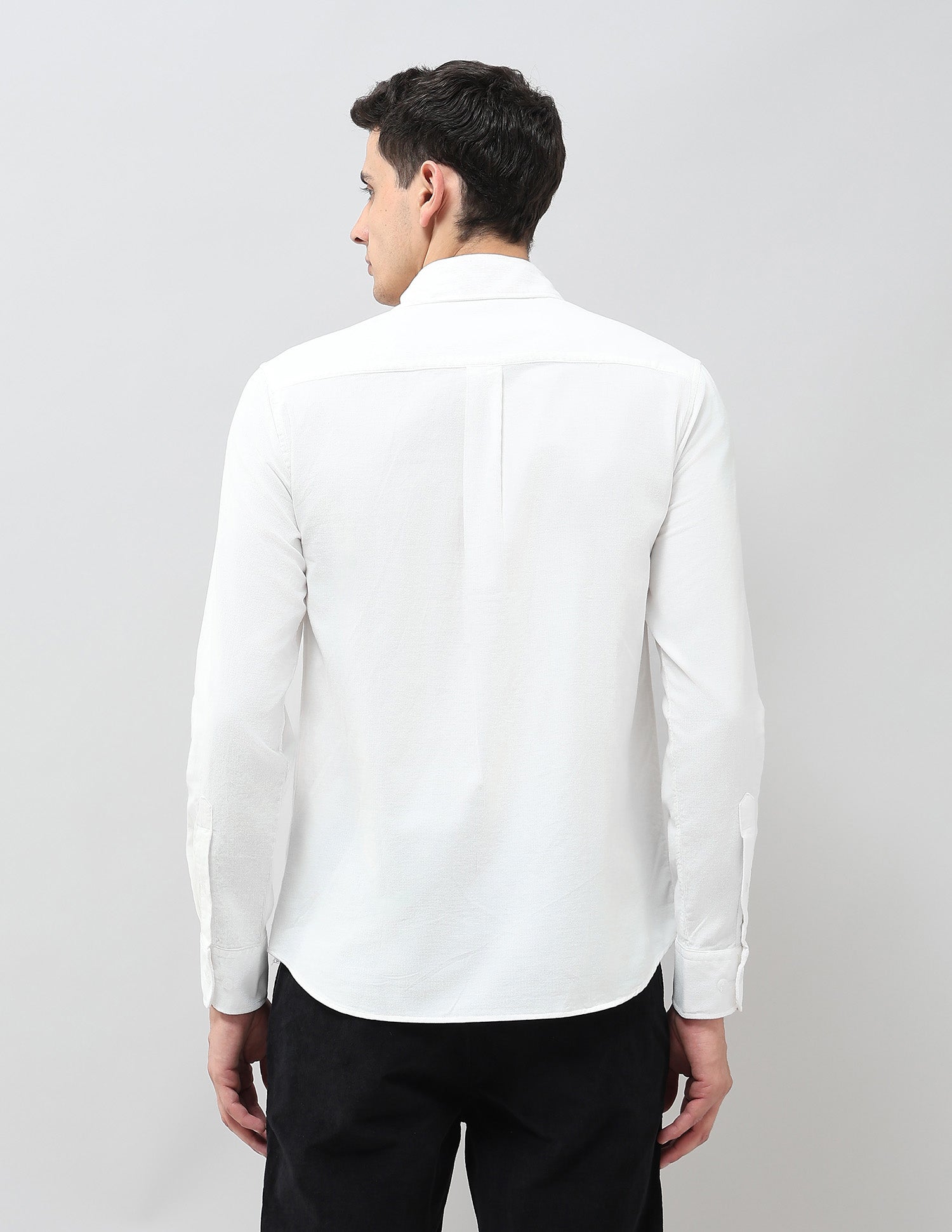 Corduroy Tailored Fit Shirt White - U.S. POLO ASSN. | Large