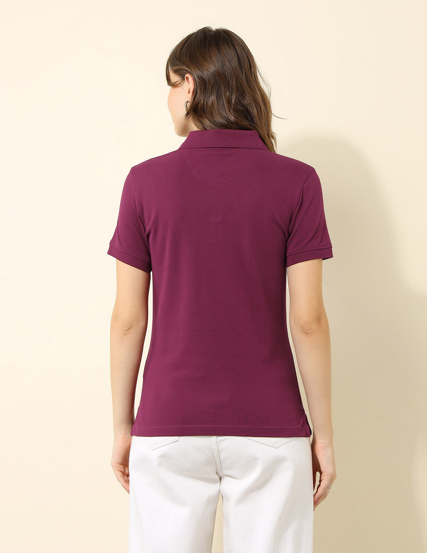 Regular Fit Solid Polo Shirt Wine - U.S. POLO ASSN. | Large