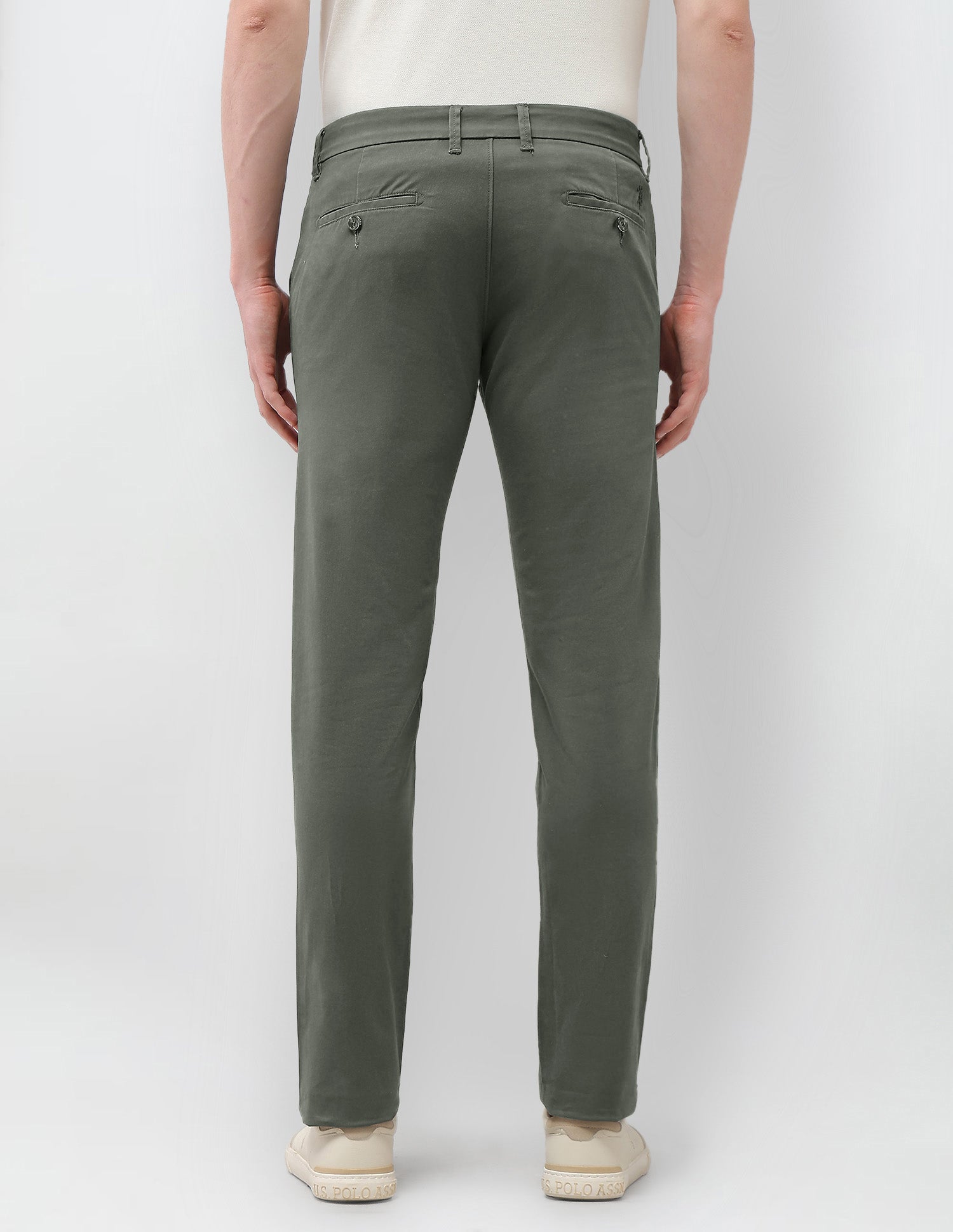 Mid Rise Denver Slim Fit Trousers Olive - U.S. Polo Assn. India | Large