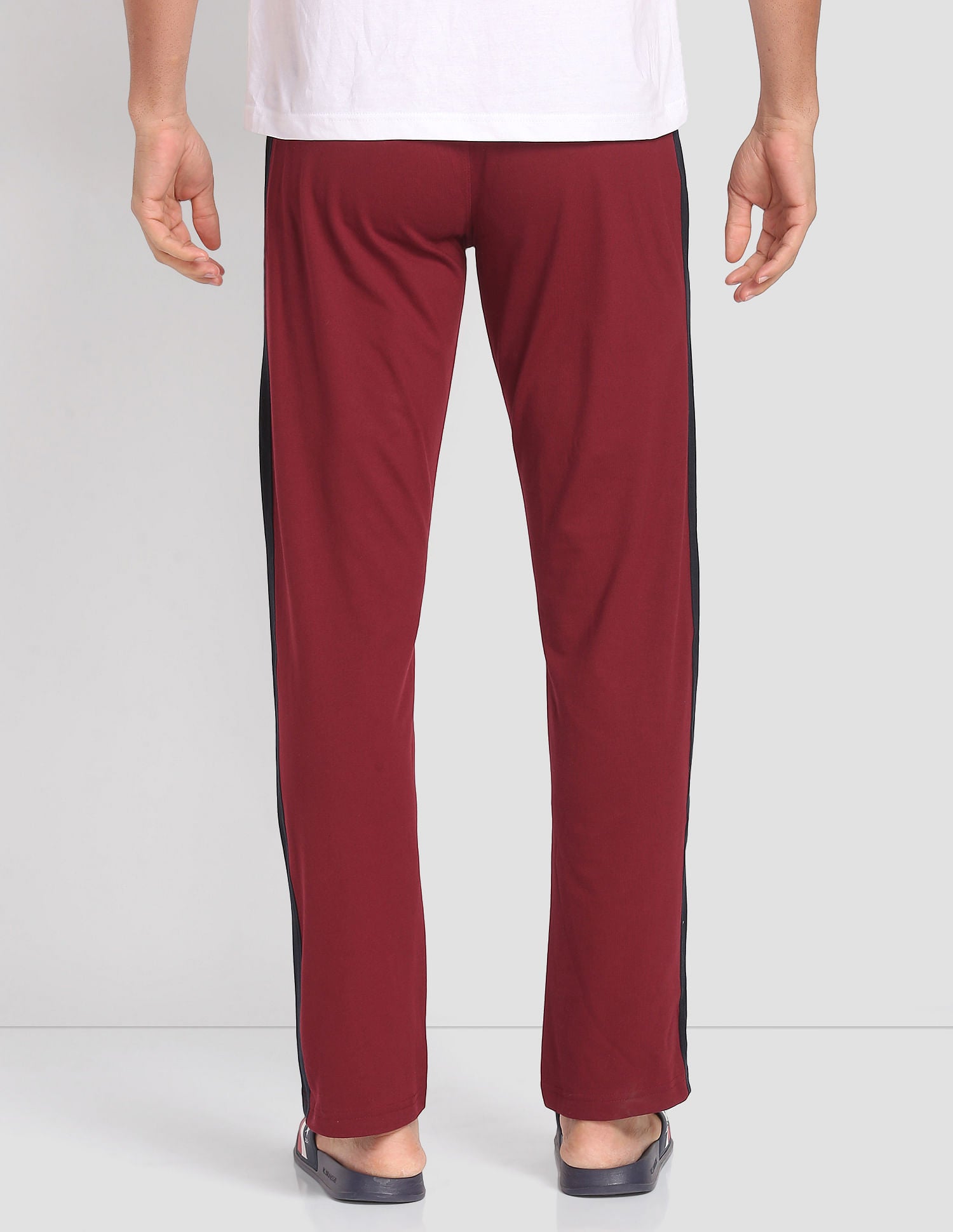 Comfort Fit Cotton Polyester I669 Lounge Track Pants - Pack Of 1 Maroon - U.S. POLO ASSN. | Large