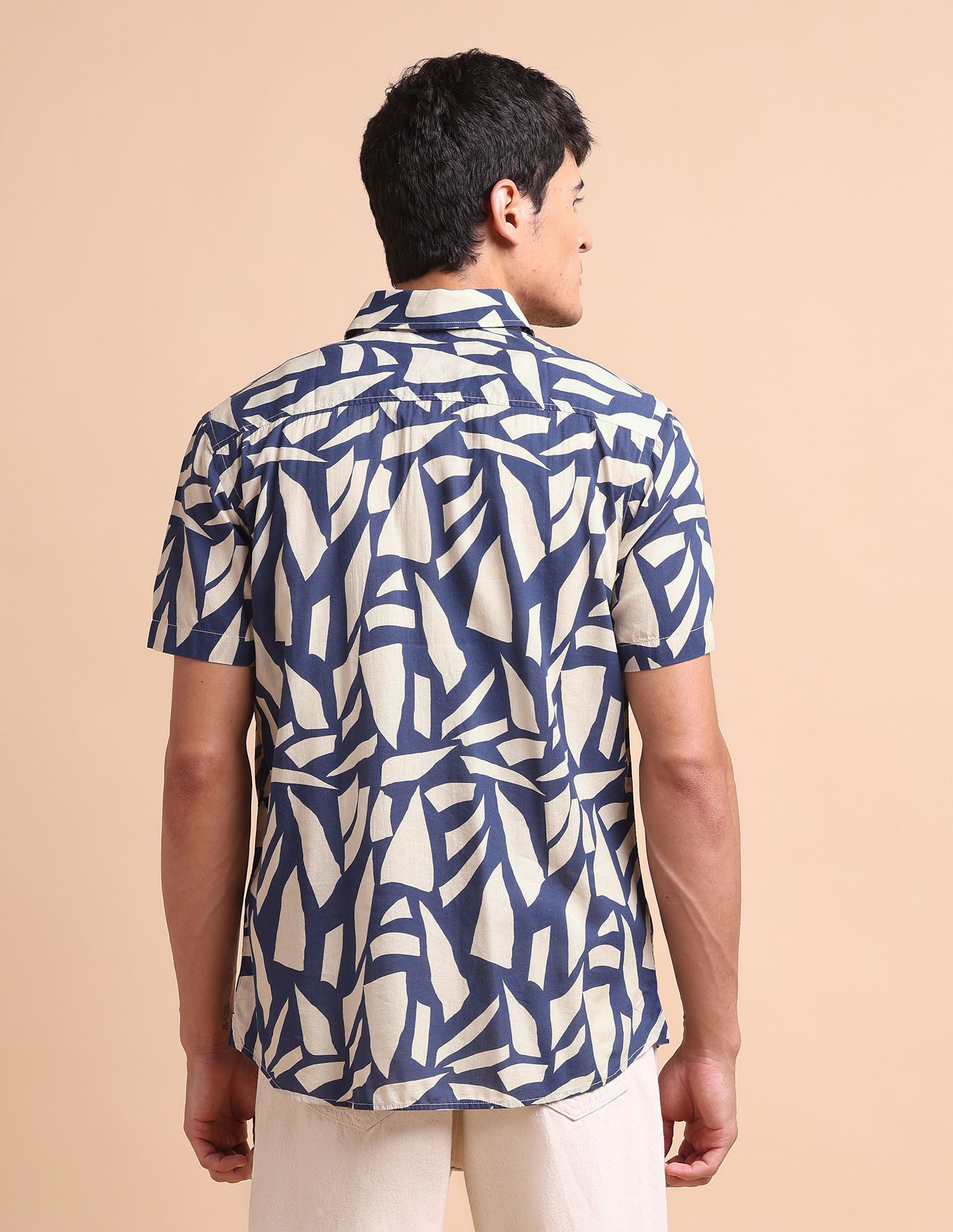 Slim Fit Abstract Printed Shirt Navy - U.S. POLO ASSN. | Large