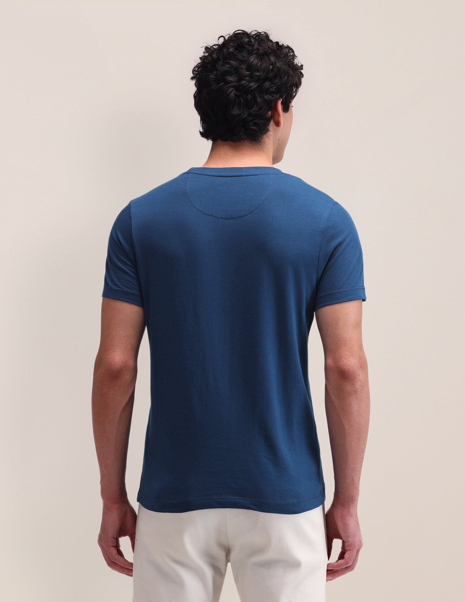 Brand Printed Slim Fit T-Shirt Teal - U.S. Polo Assn. India | Large