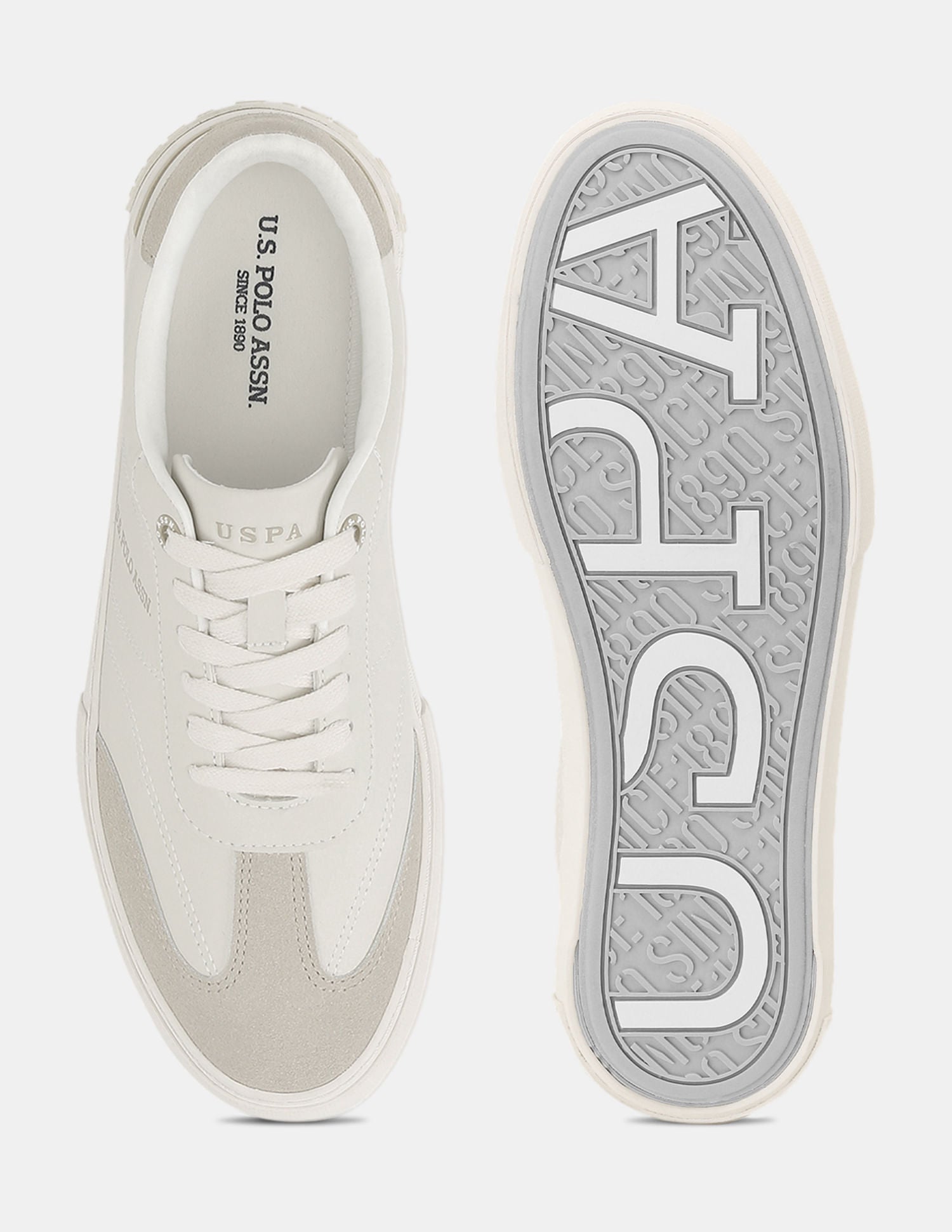 Men Colourblocked Gian 3.0 Sneakers Off White - U.S. POLO ASSN. | Large