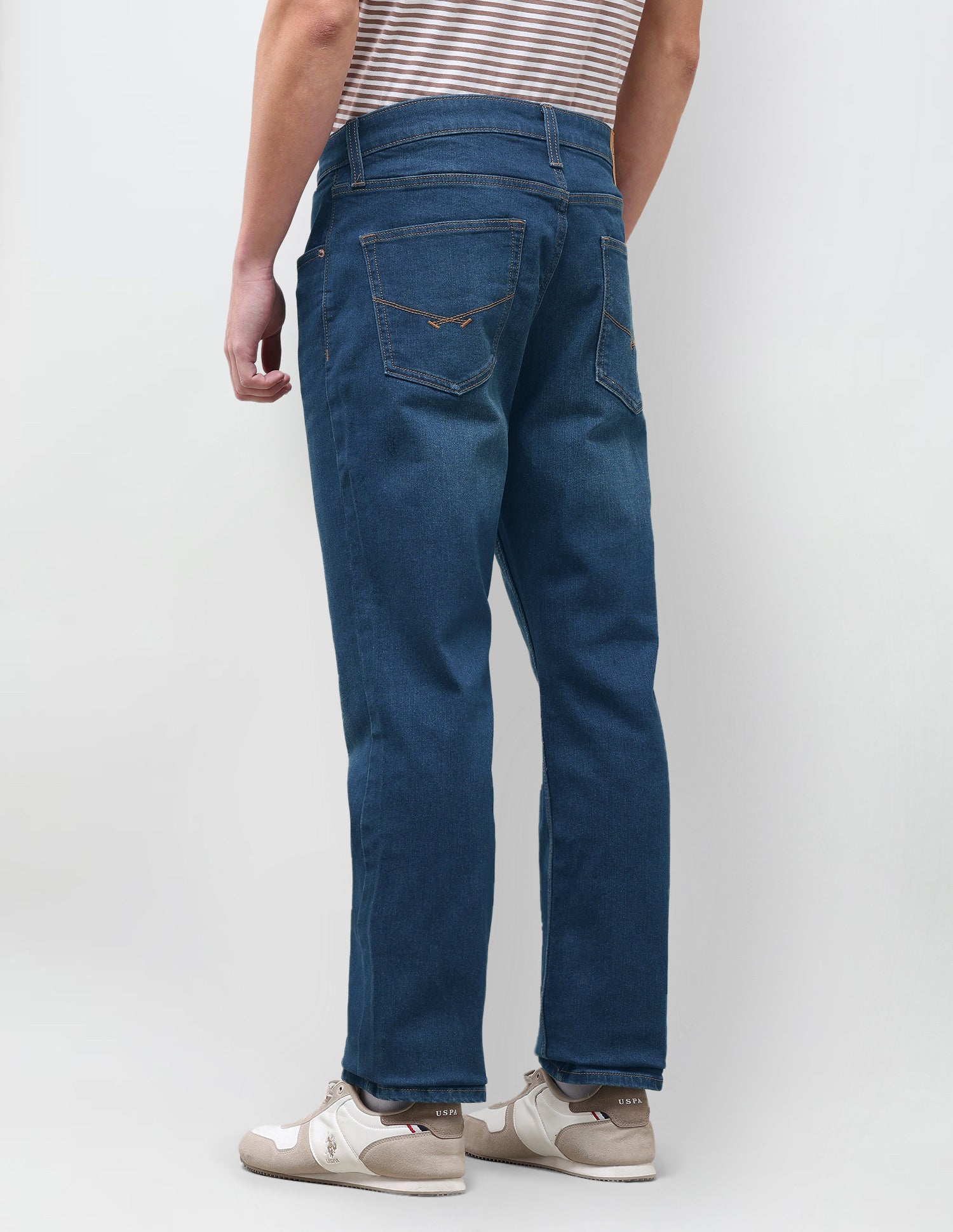 Harold Slim Straight Fit Blue Jeans Dark Indigo - U.S. Polo Assn. India | Large
