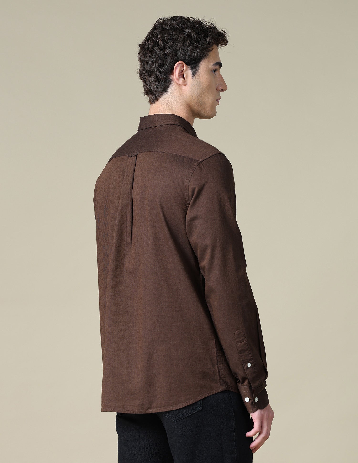 Solid Tailored Fit Shirt Choco - U.S. Polo Assn. India | Large