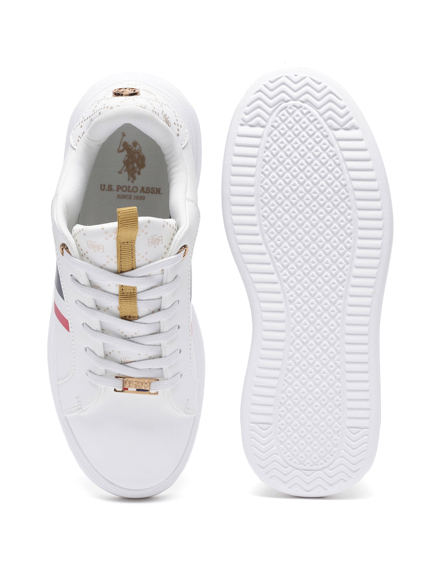 Clara 3.0 Off White Light Weight Sneaker Shoes Off White - U.S. Polo Assn. India | Large