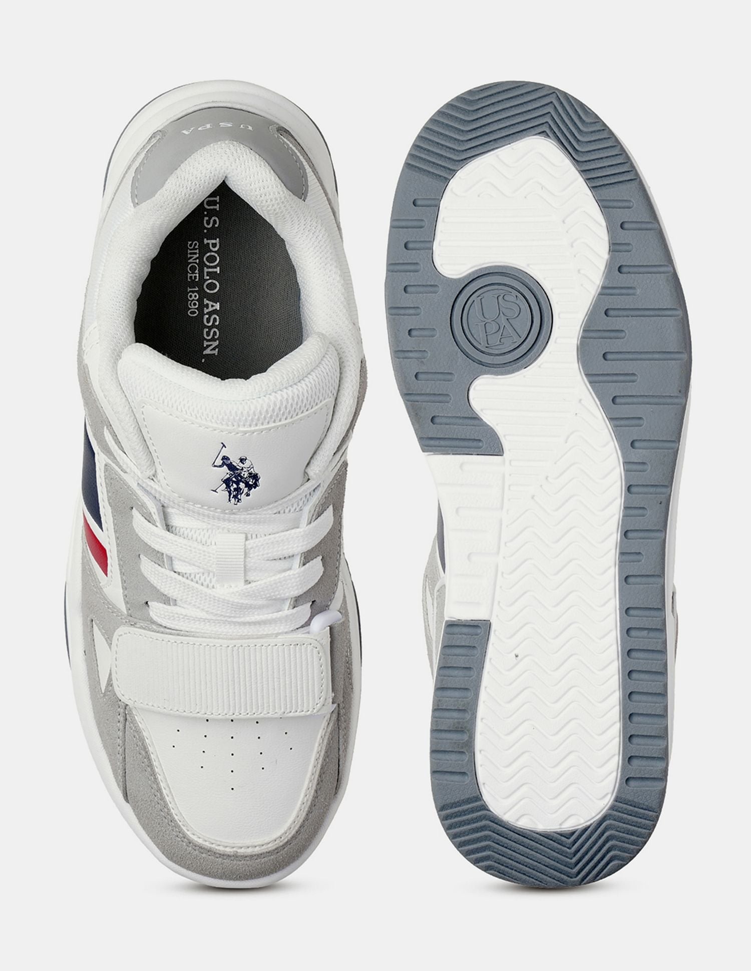 Men Steven Colour Blocked Sneakers Grey - U.S. POLO ASSN. | Large