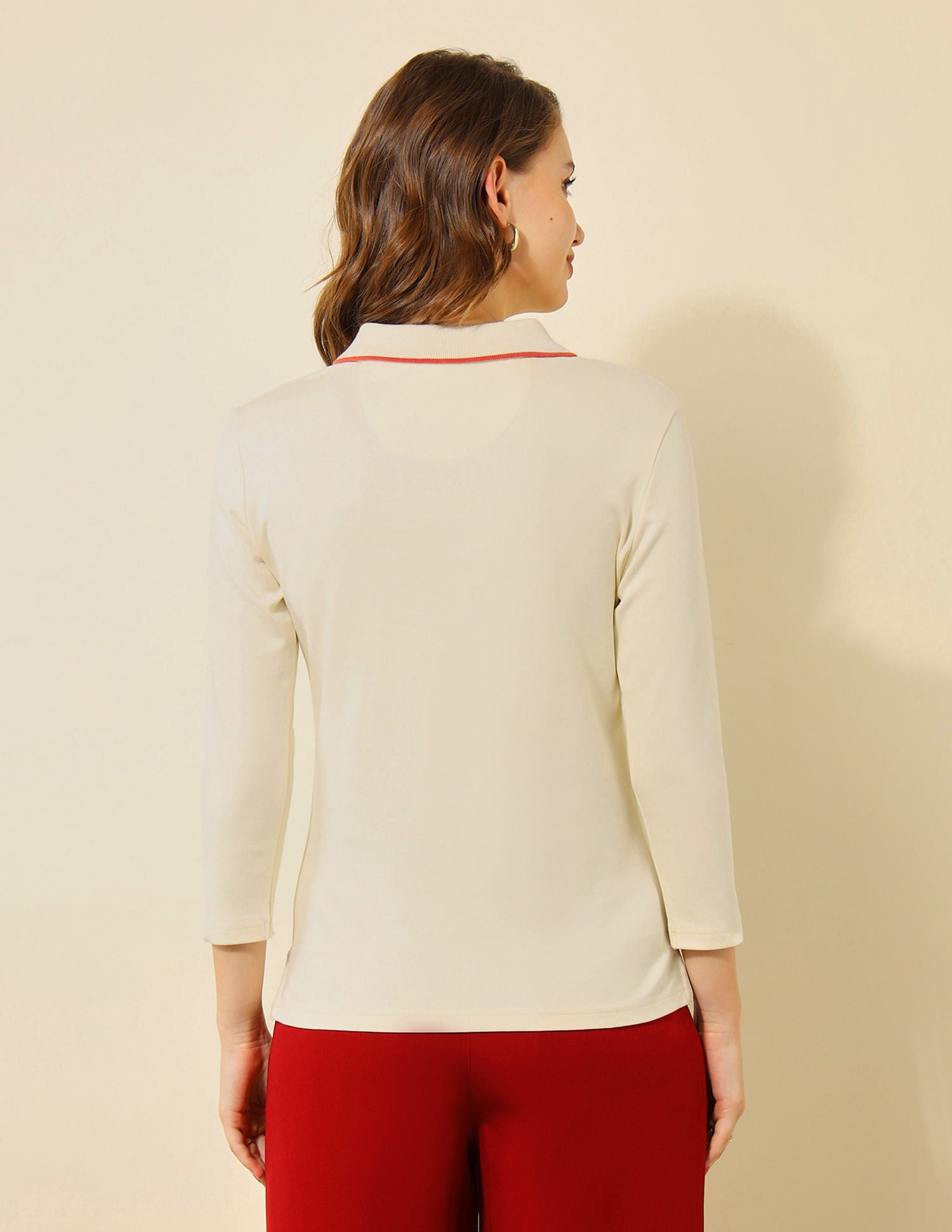 Tipped Collar Regular Fit Polo Shirt Ecru - U.S. POLO ASSN. | Large