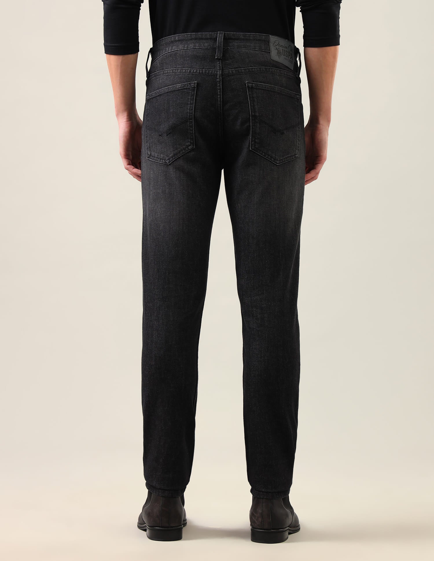 Brandon Slim-Tapered Fit Black Jeans Black - U.S. Polo Assn. India | Large