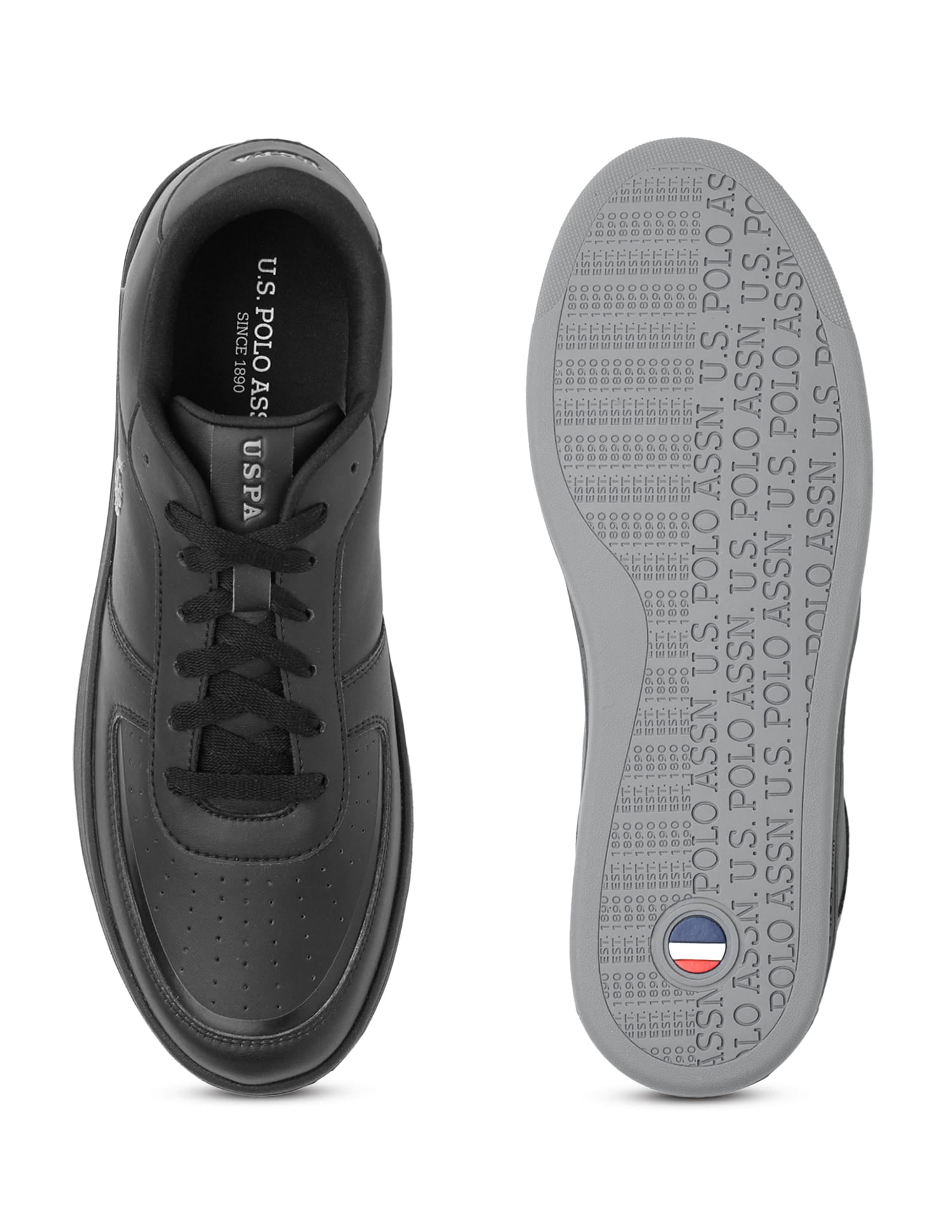 Men Solid Rein 3.0 Blk Sneakers Black - U.S. Polo Assn. India | Large