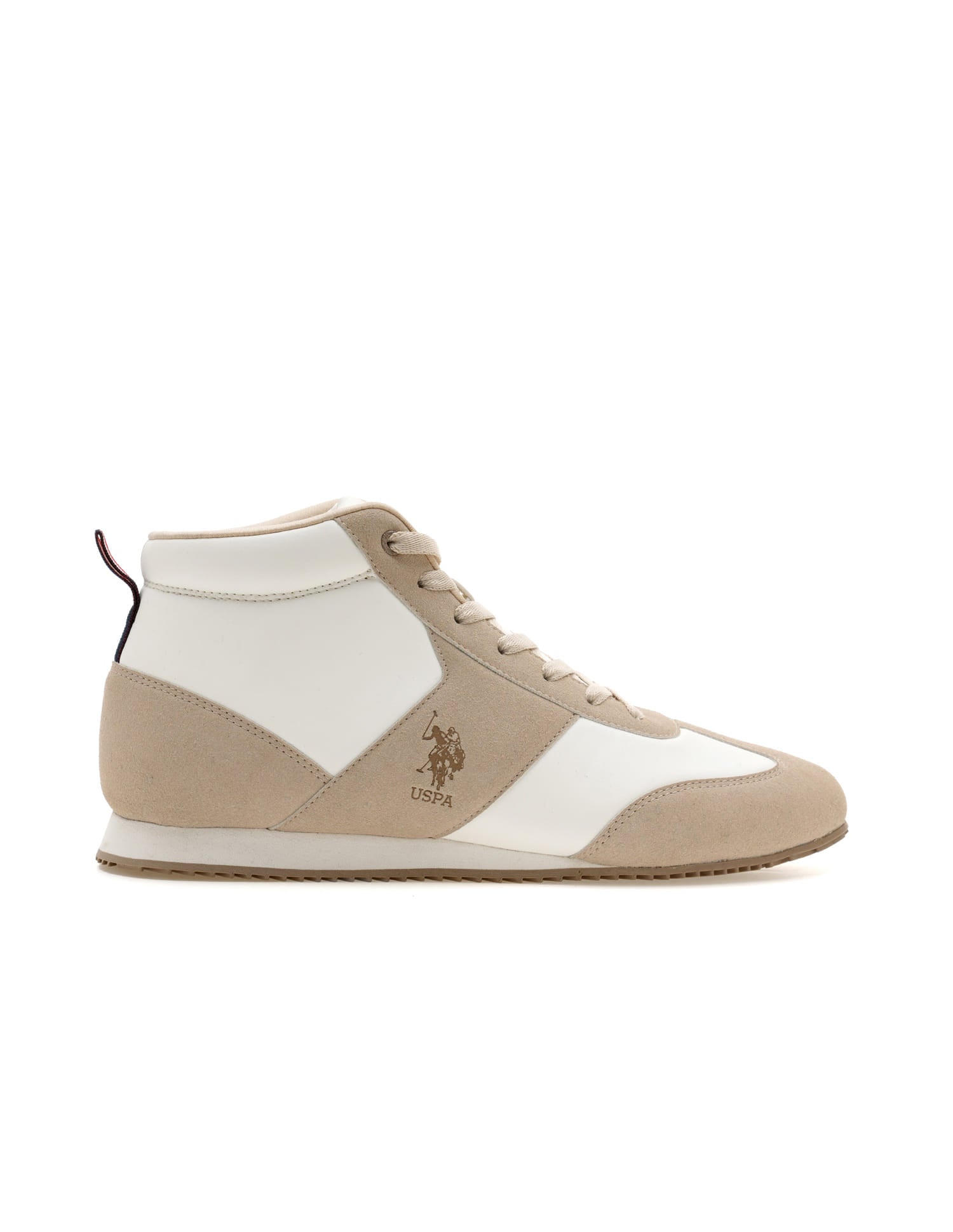 Men Rano Suede Colourblocked Sneakers Beige - U.S. Polo Assn. India | Large