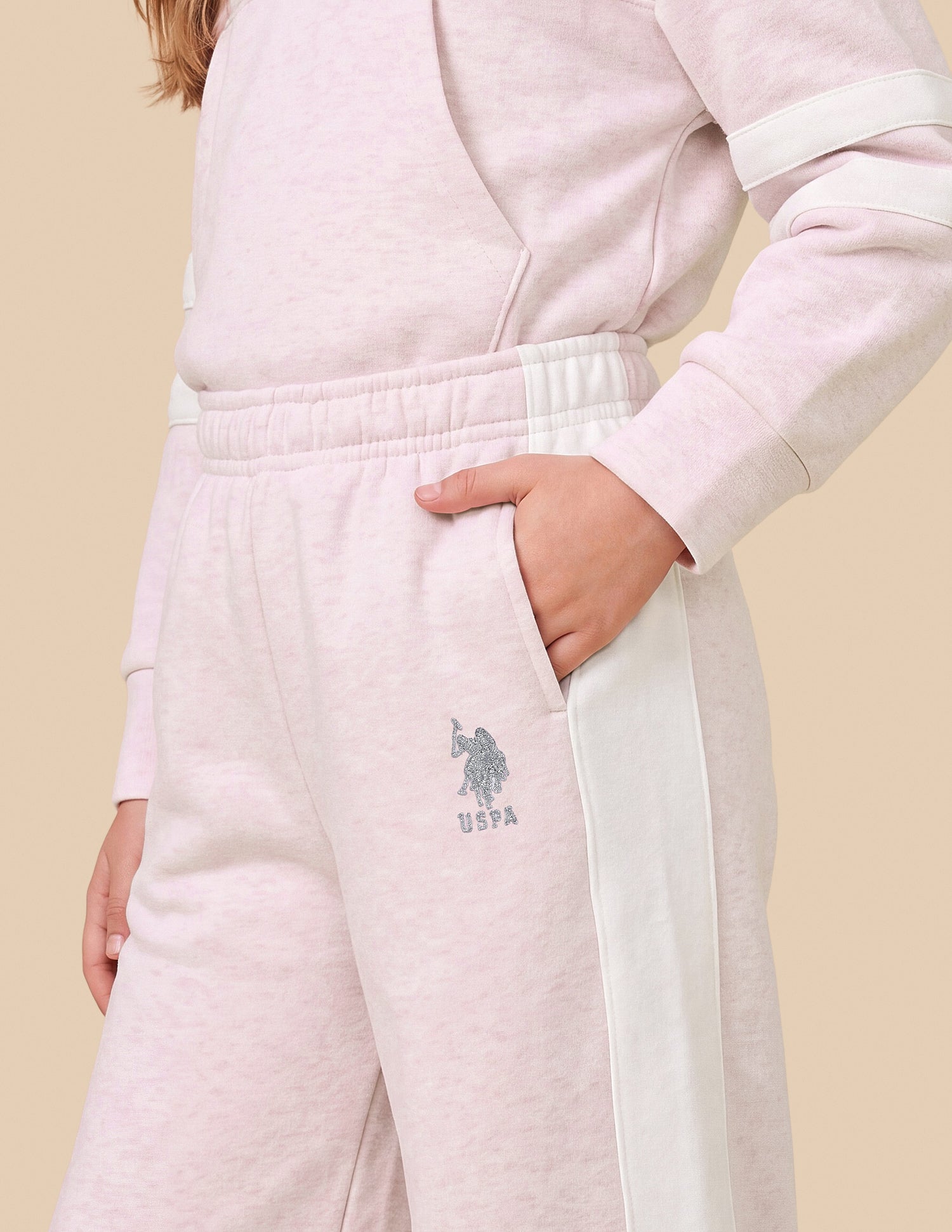 Solid Loose Fit Track Pants Pink - U.S. Polo Assn. India | Large