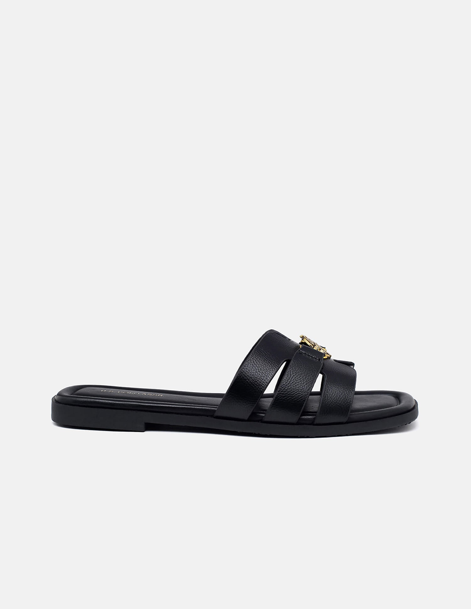 Saphira Gold Hardware Sandals Black - U.S. Polo Assn. India | Large