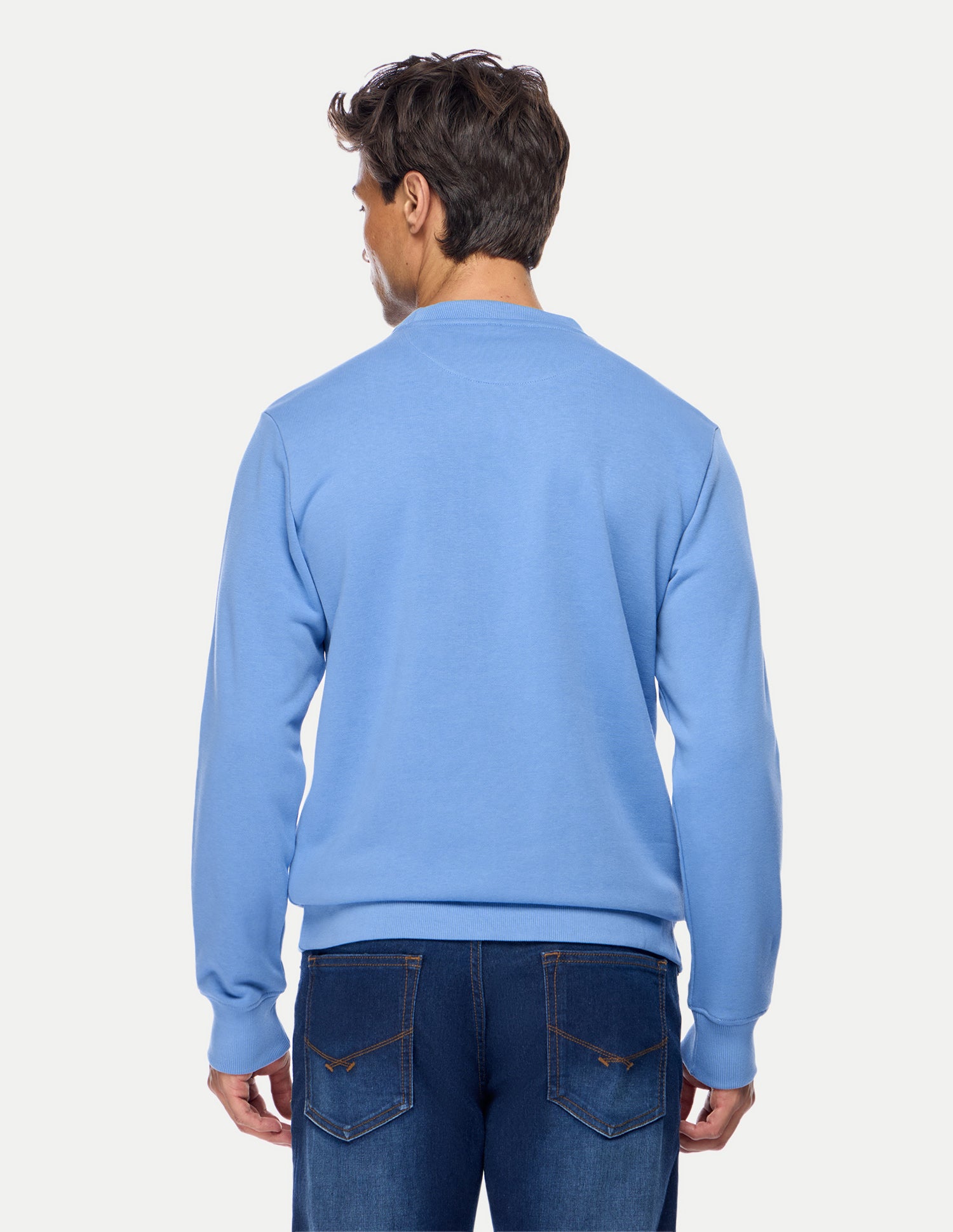 Graphic Brand Printed Regular Fit Sweatshirt Light Blue - U.S. Polo Assn. India | Large