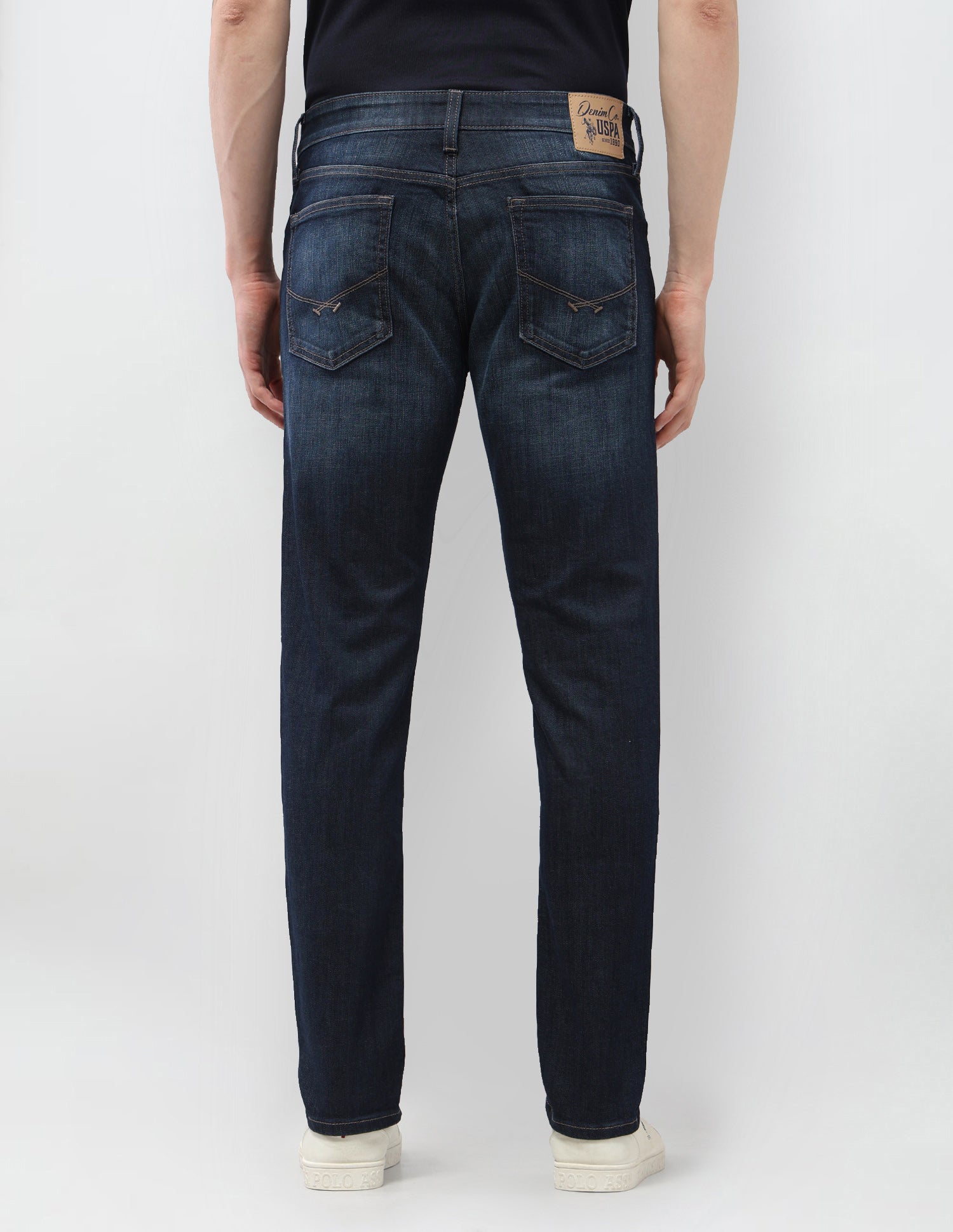 Brandon Slim Tapered Fit Blue Jeans Dark Blue - U.S. Polo Assn. India | Large