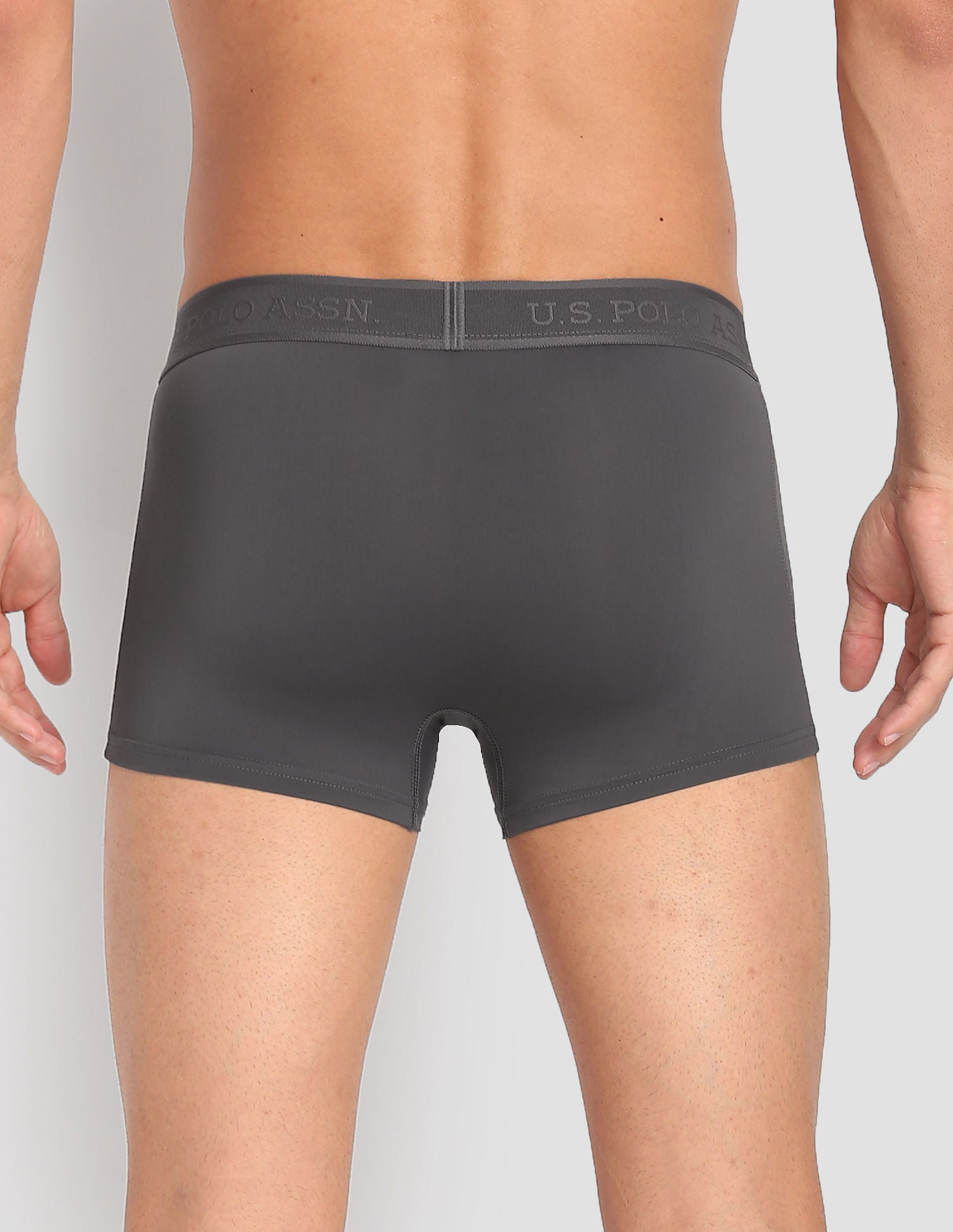 Nylon Stretch Moisture Wicking AT001 Active Trunks - Pack Of 1 Dark Grey - U.S. POLO ASSN. | Large