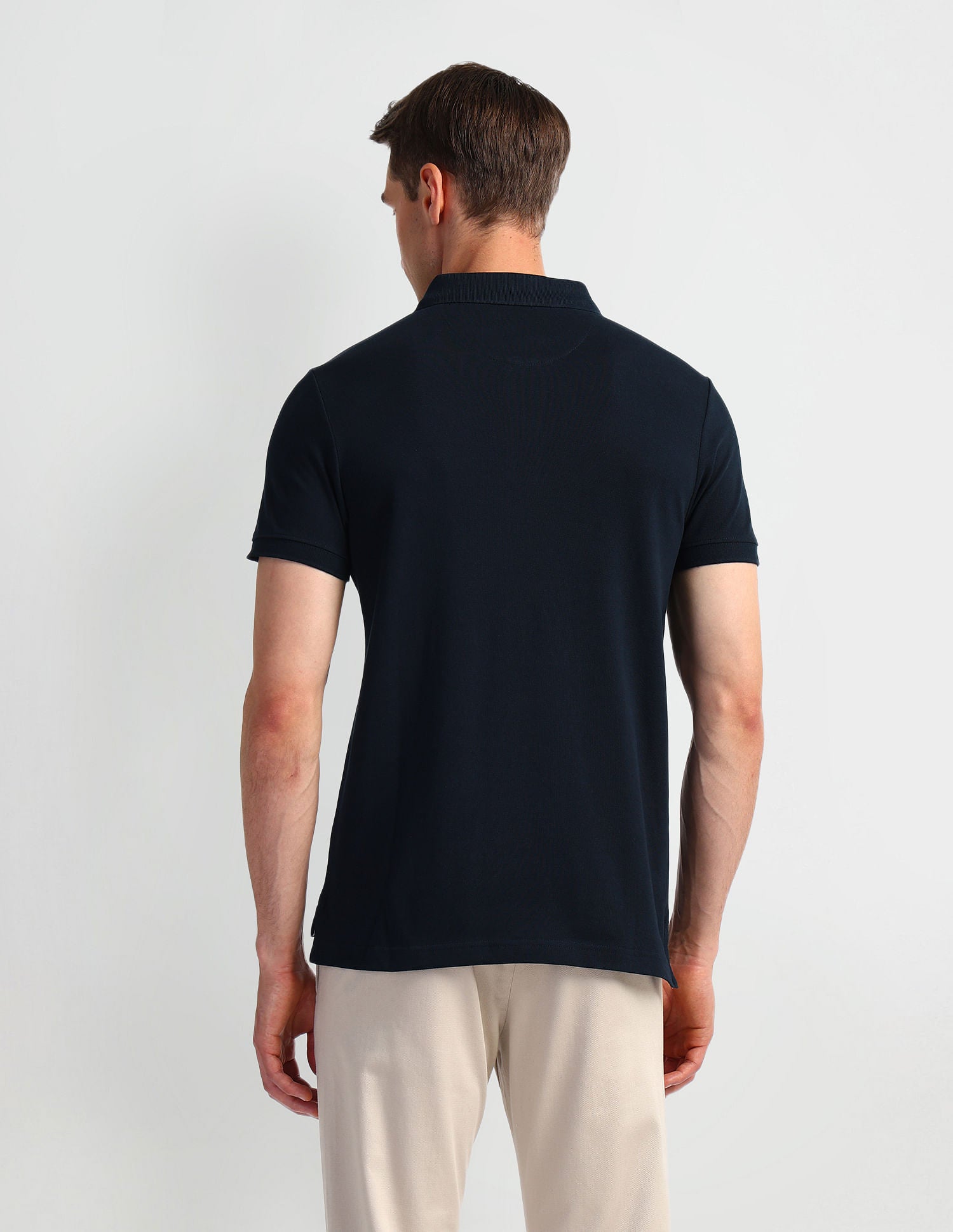 Muscle Fit Typography Polo Shirt Dark-Blue - U.S. Polo Assn. India | Large