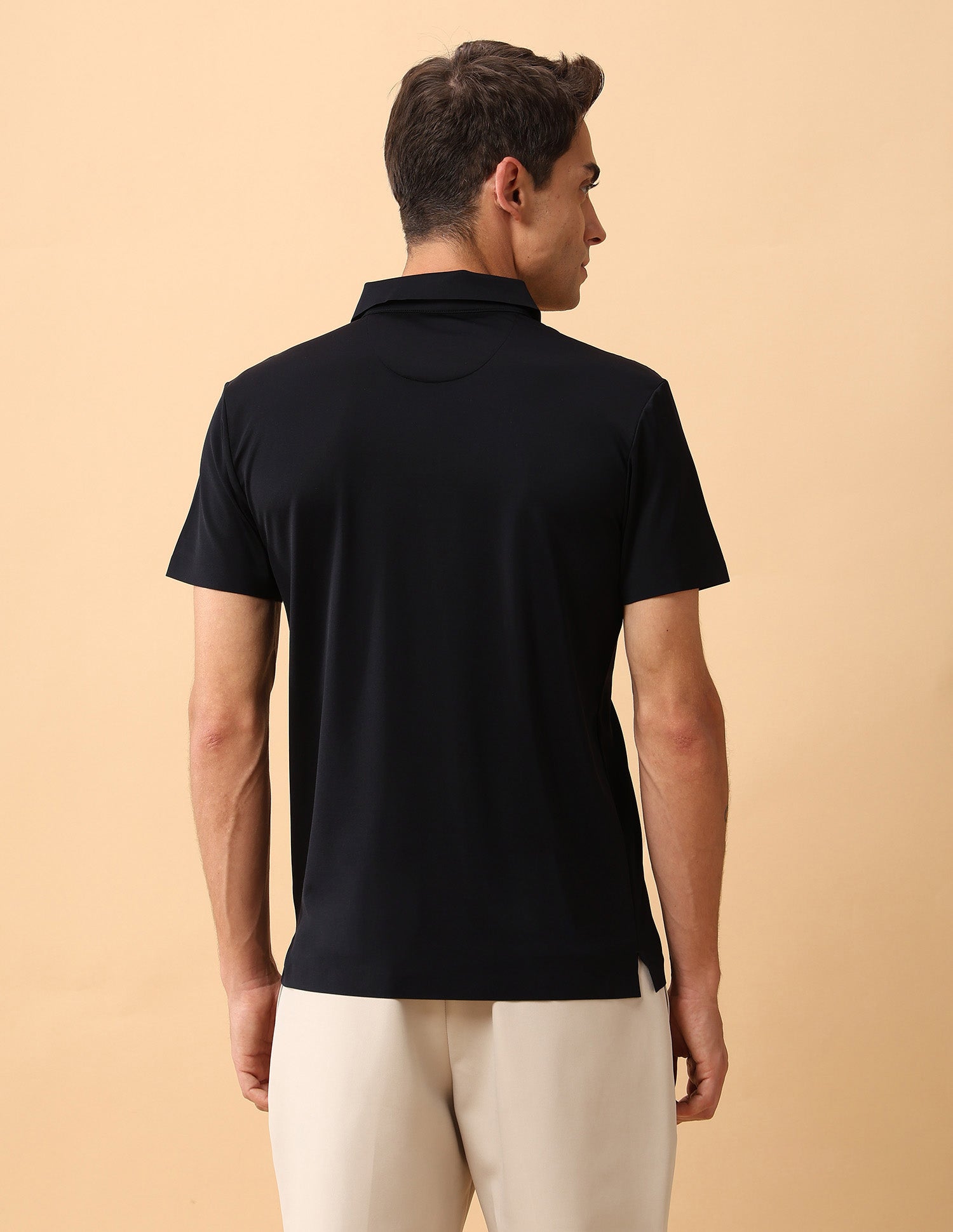 Pacho X Slim Fit Solid Polo Shirt Navy - U.S. Polo Assn. India | Large