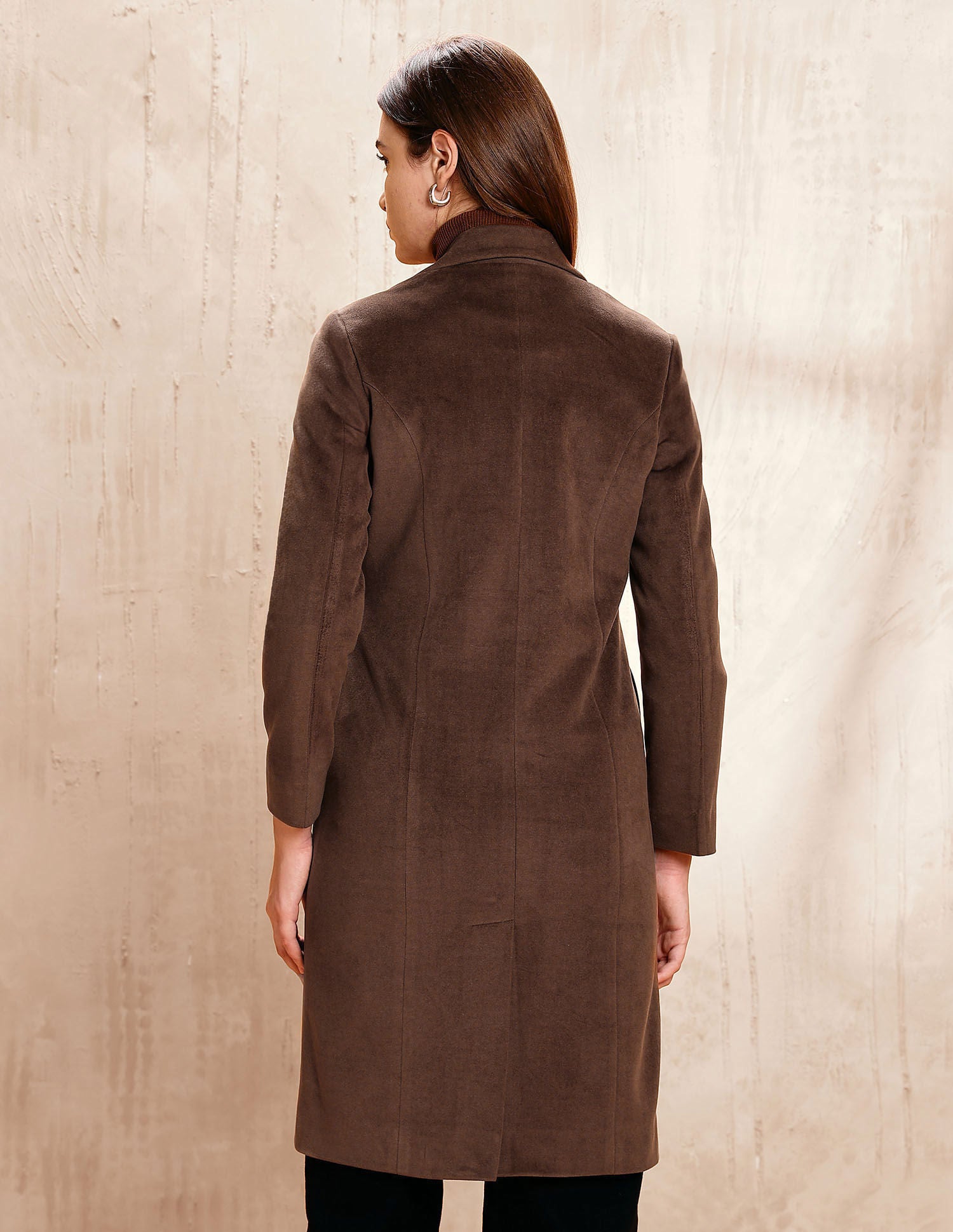 Single Breasted Notch Lapel Coat Brown - U.S. POLO ASSN. | Large