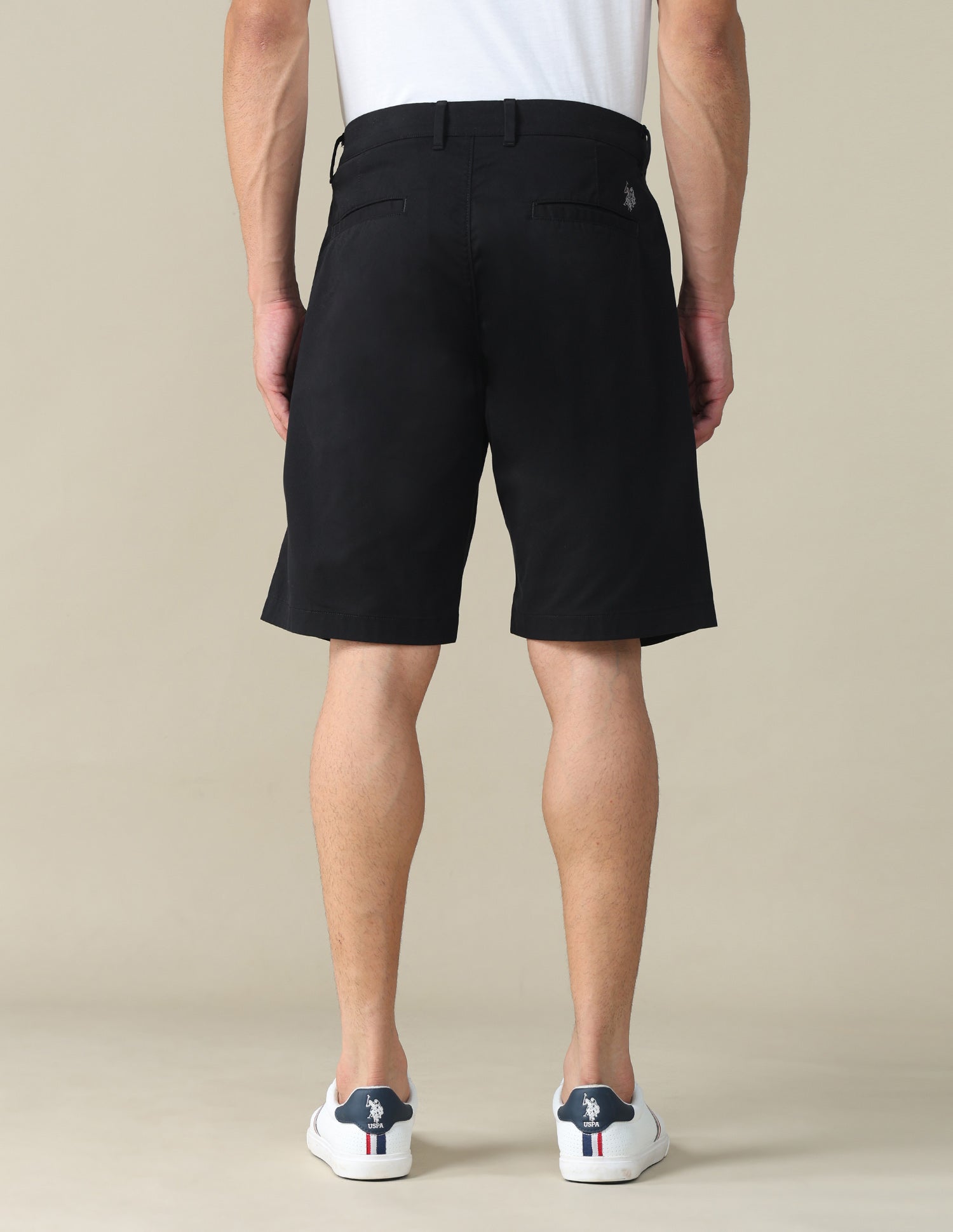 Solid Slim Fit Shorts Black - U.S. POLO ASSN. | Large