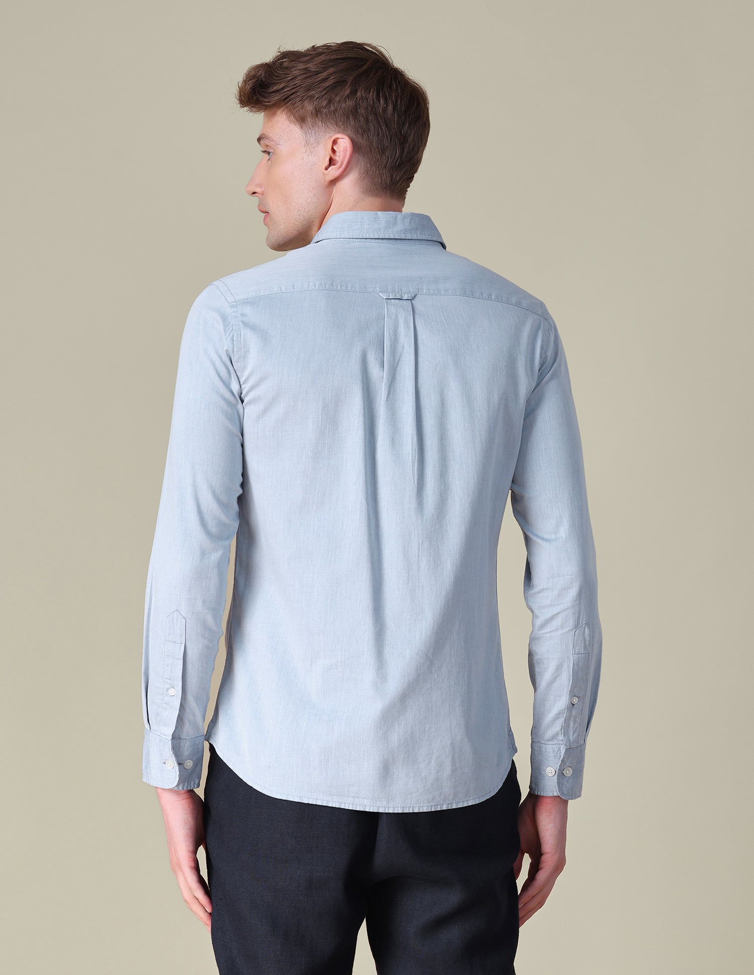 Twill Tailored Fit Shirt Blue - U.S. POLO ASSN. | Large