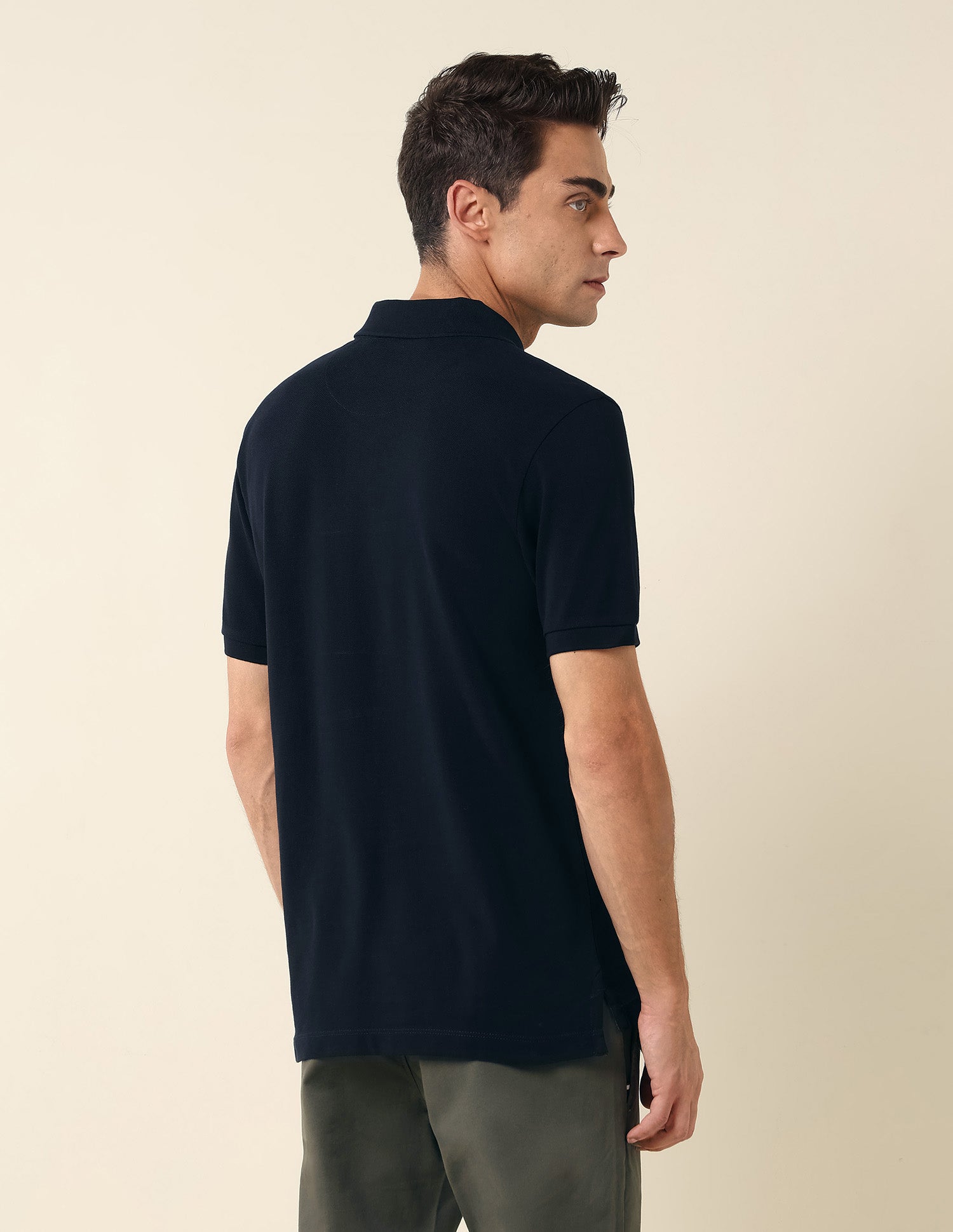 Slim Fit Pure Cotton Polo Shirt Navy - U.S. Polo Assn. India | Large