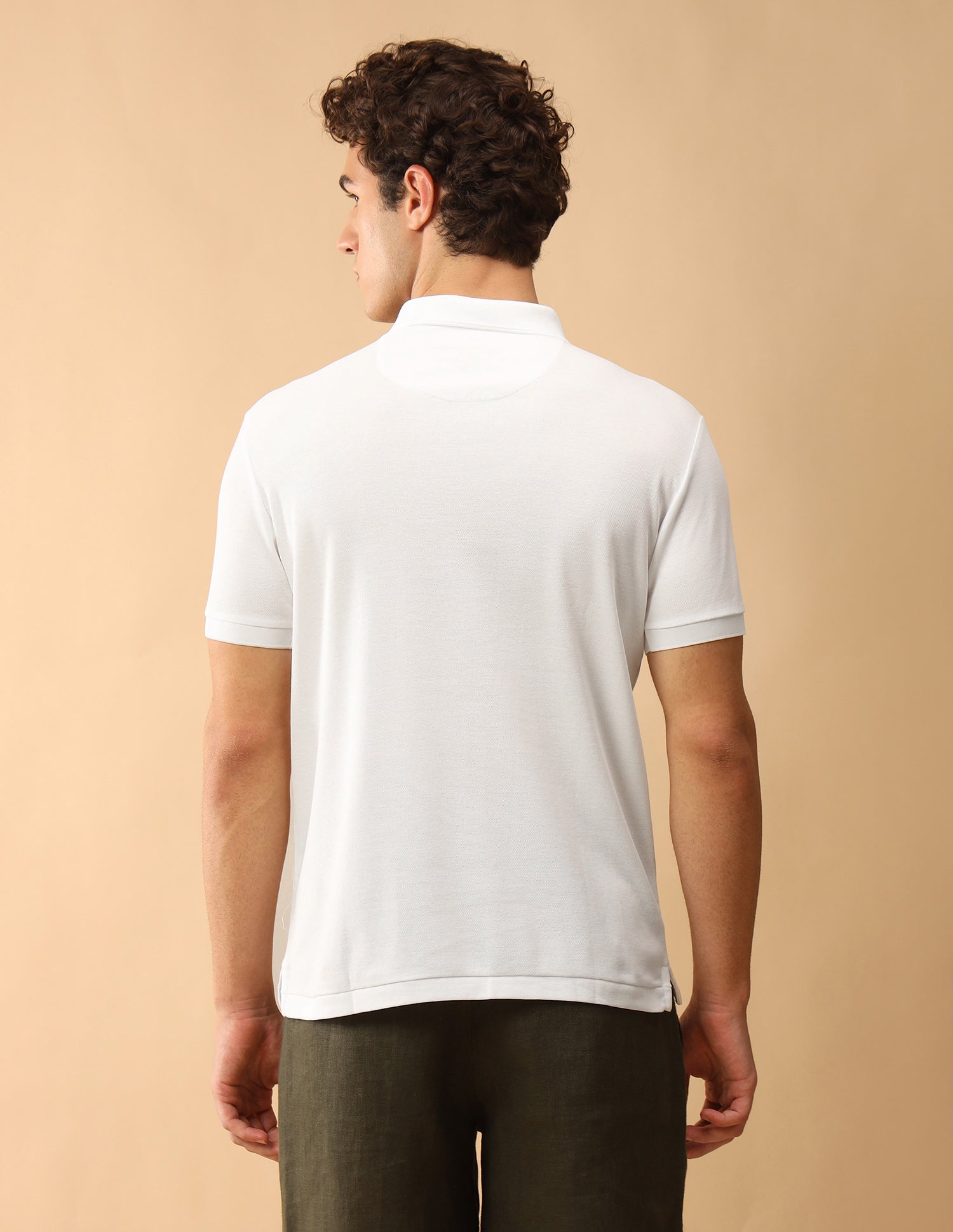 Pacho X Slim Fit Solid Polo Shirt White - U.S. Polo Assn. India | Large