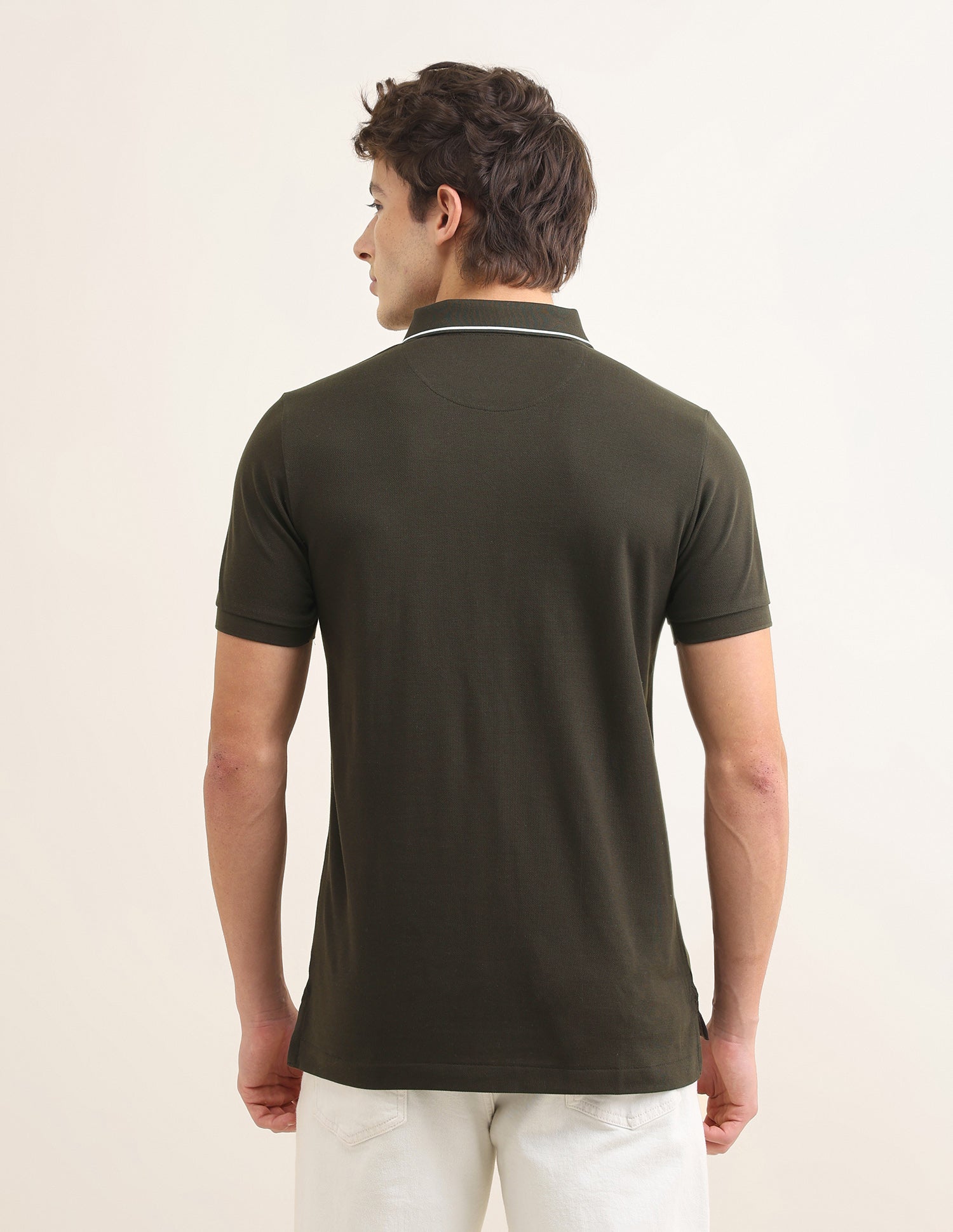 Sotogrande Brand Embroidered Polo Shirt Light Brown - U.S. Polo Assn. India | Large