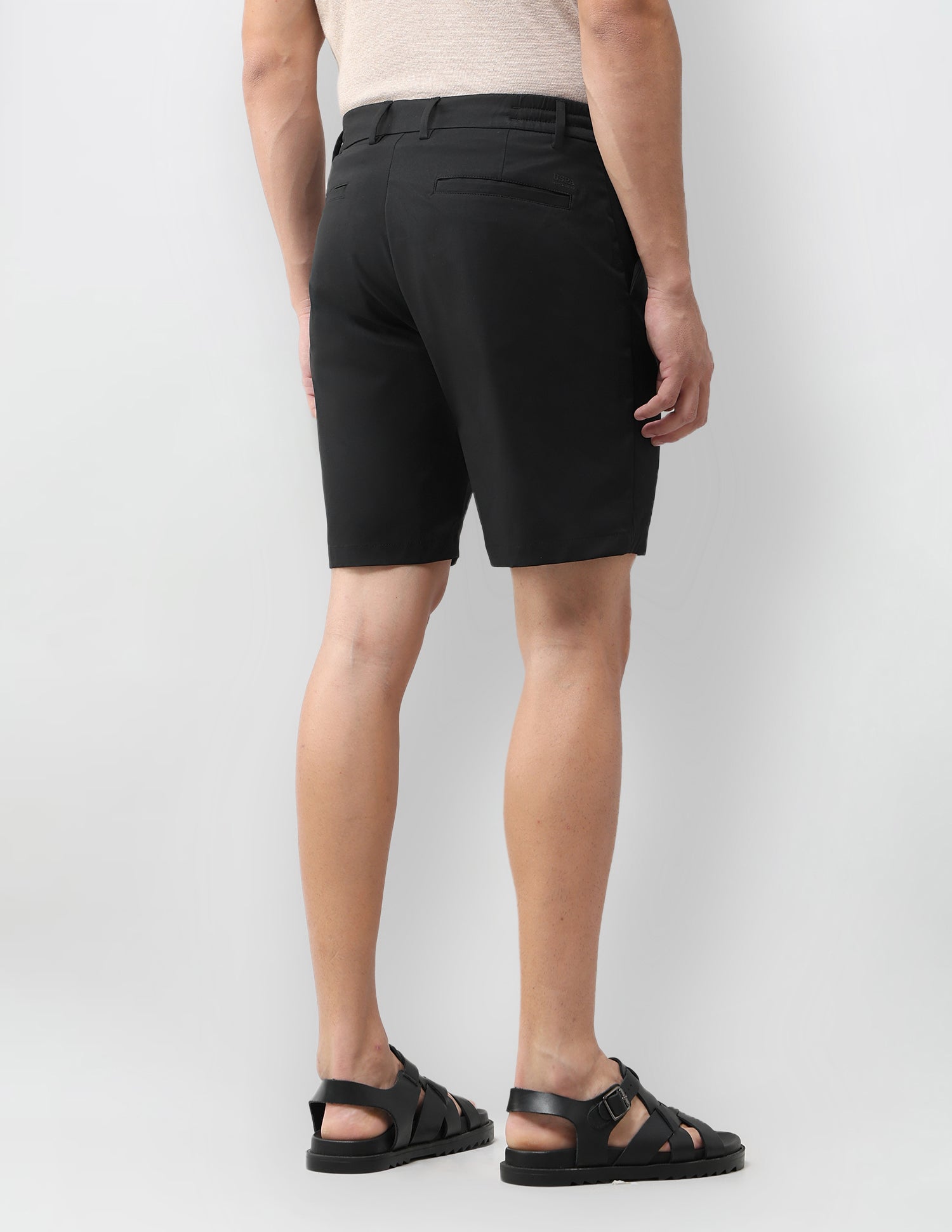 Mid Rise Slim Fit Shorts Black - U.S. Polo Assn. India | Large
