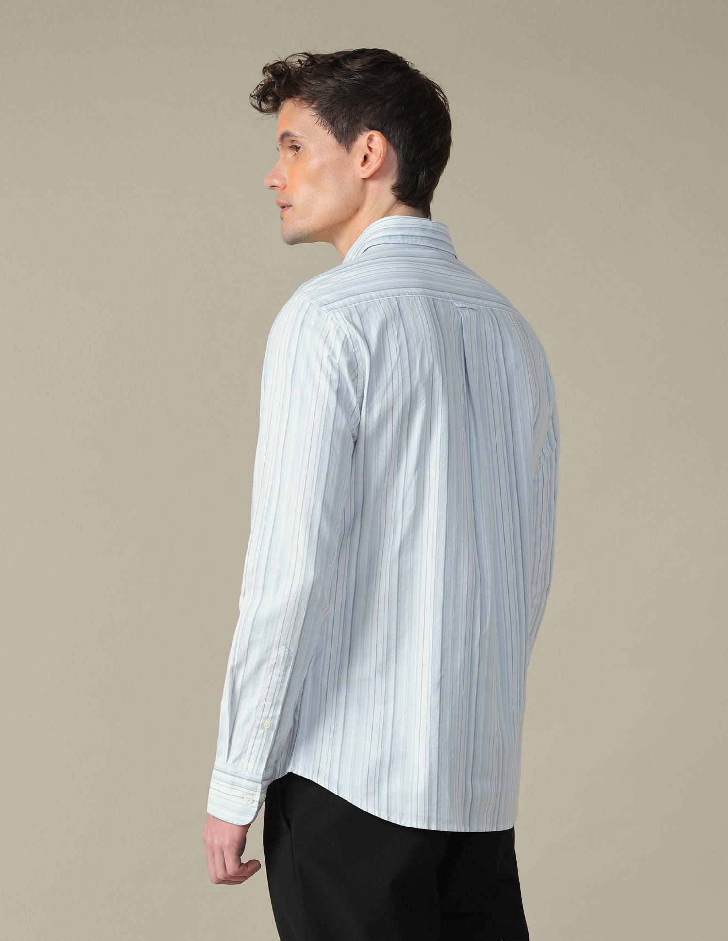Vertical Striped Twill Shirt Teal - U.S. Polo Assn. India | Large