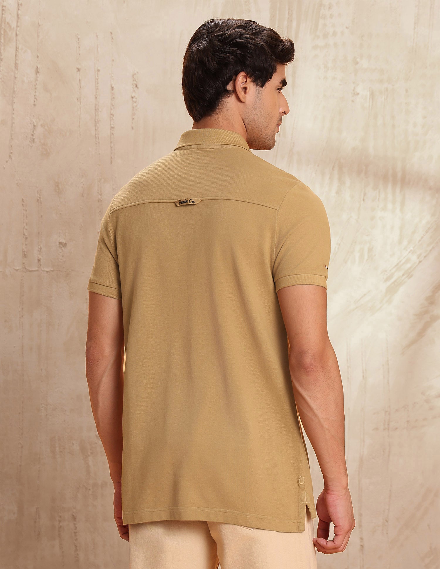 Pure Cotton Muscle Fit Polo Shirt Khaki - U.S. POLO ASSN. | Large